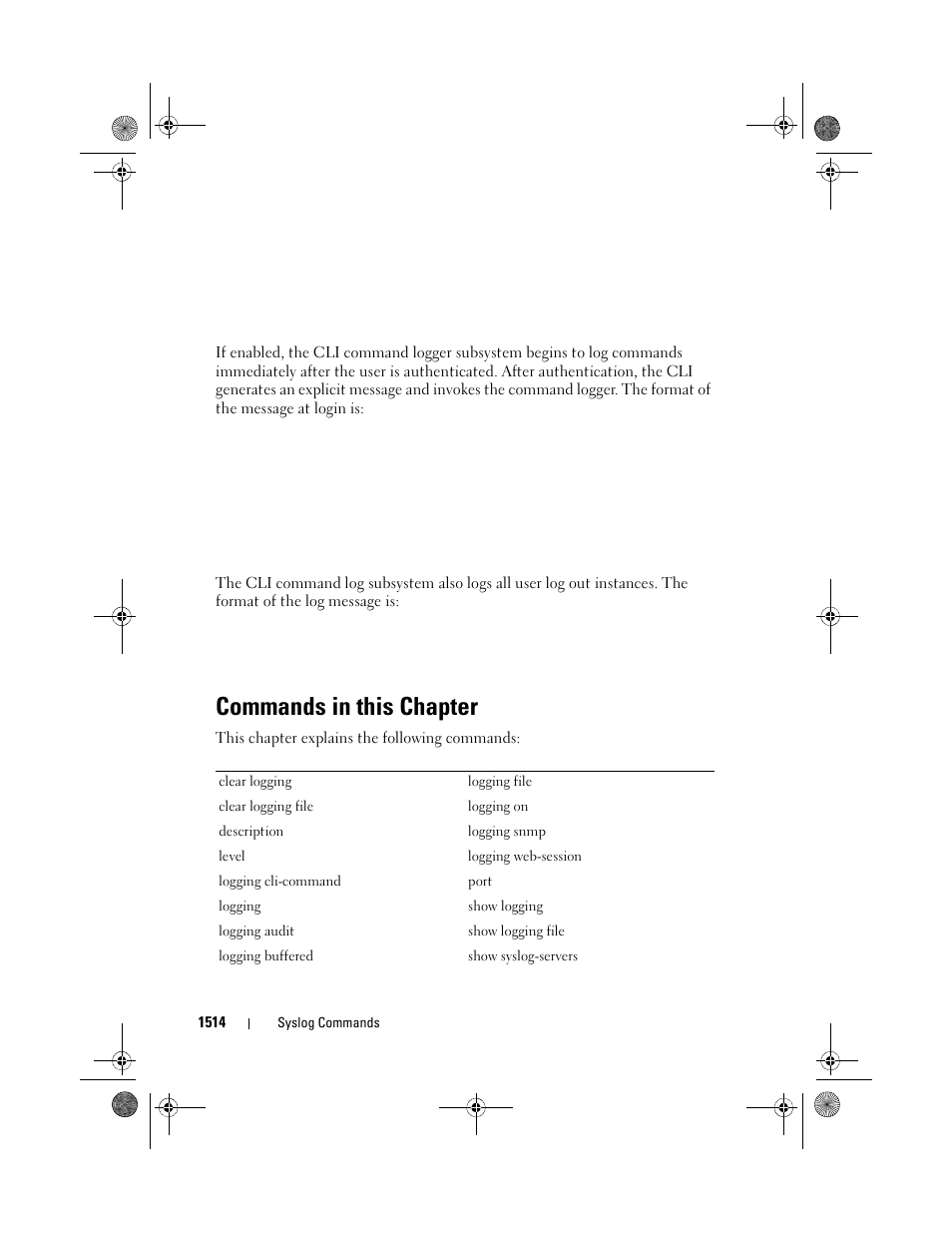 Commands in this chapter | Dell POWEREDGE M1000E User Manual | Page 1518 / 1682