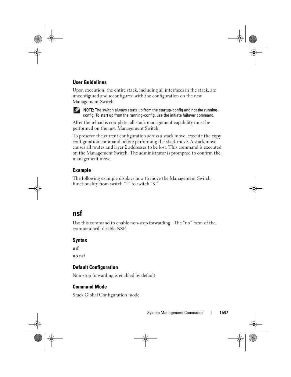 User guidelines, Example, Syntax | Default configuration, Command mode | Dell POWEREDGE M1000E User Manual | Page 1551 / 1682