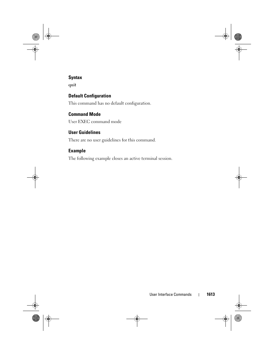 Syntax, Default configuration, Command mode | User guidelines, Example | Dell POWEREDGE M1000E User Manual | Page 1617 / 1682