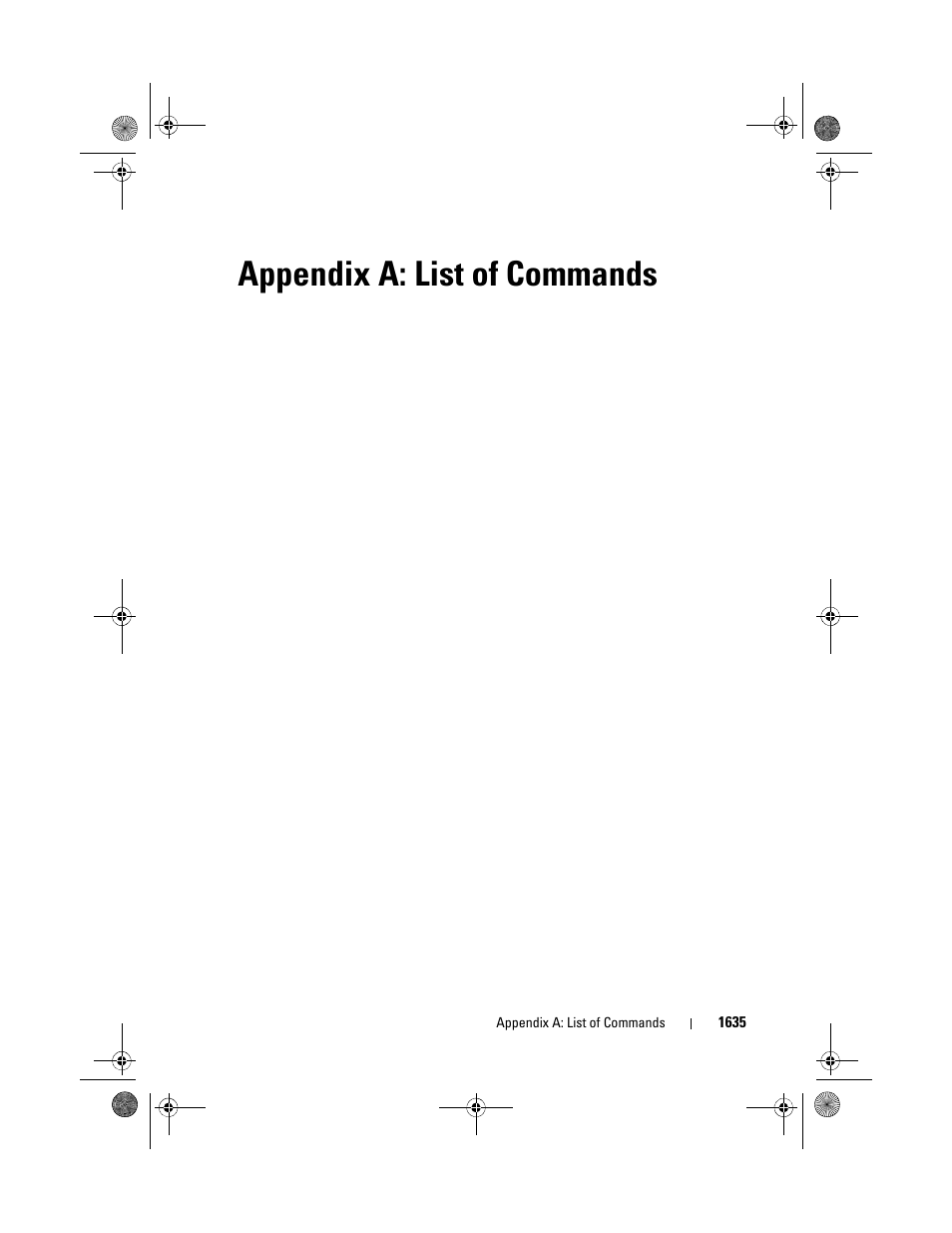 Appendix a: list of commands, List of commands | Dell POWEREDGE M1000E User Manual | Page 1639 / 1682