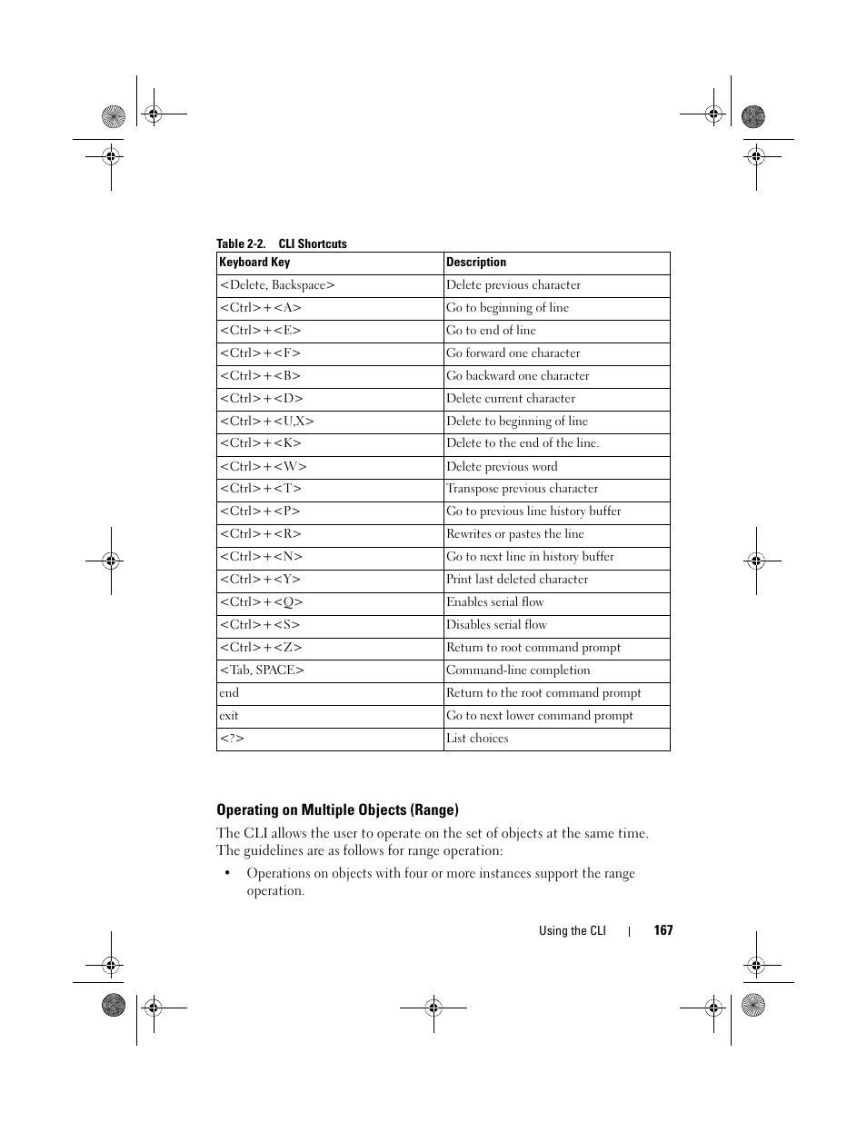 Operating on multiple objects (range) | Dell POWEREDGE M1000E User Manual | Page 167 / 1682