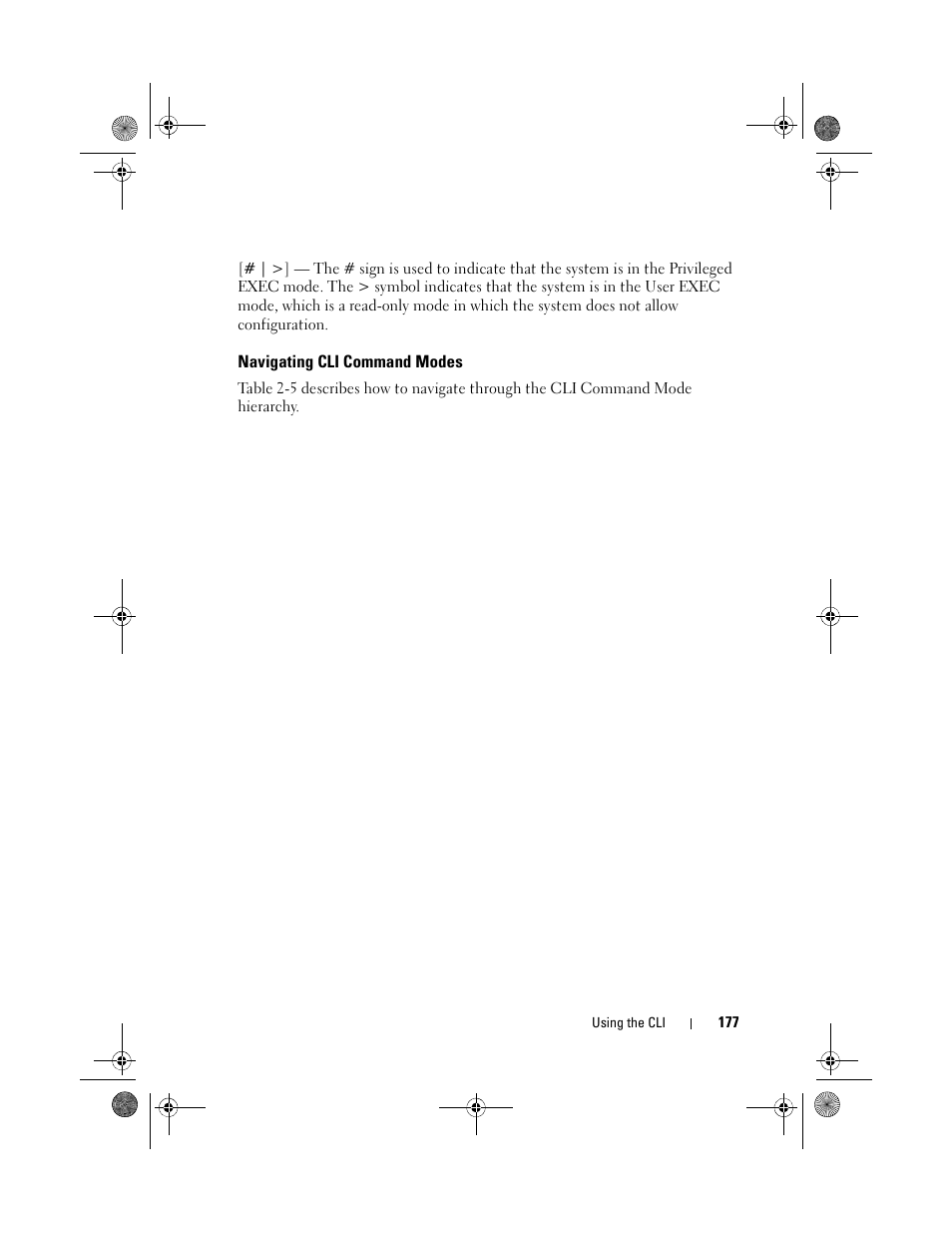 Navigating cli command modes | Dell POWEREDGE M1000E User Manual | Page 177 / 1682