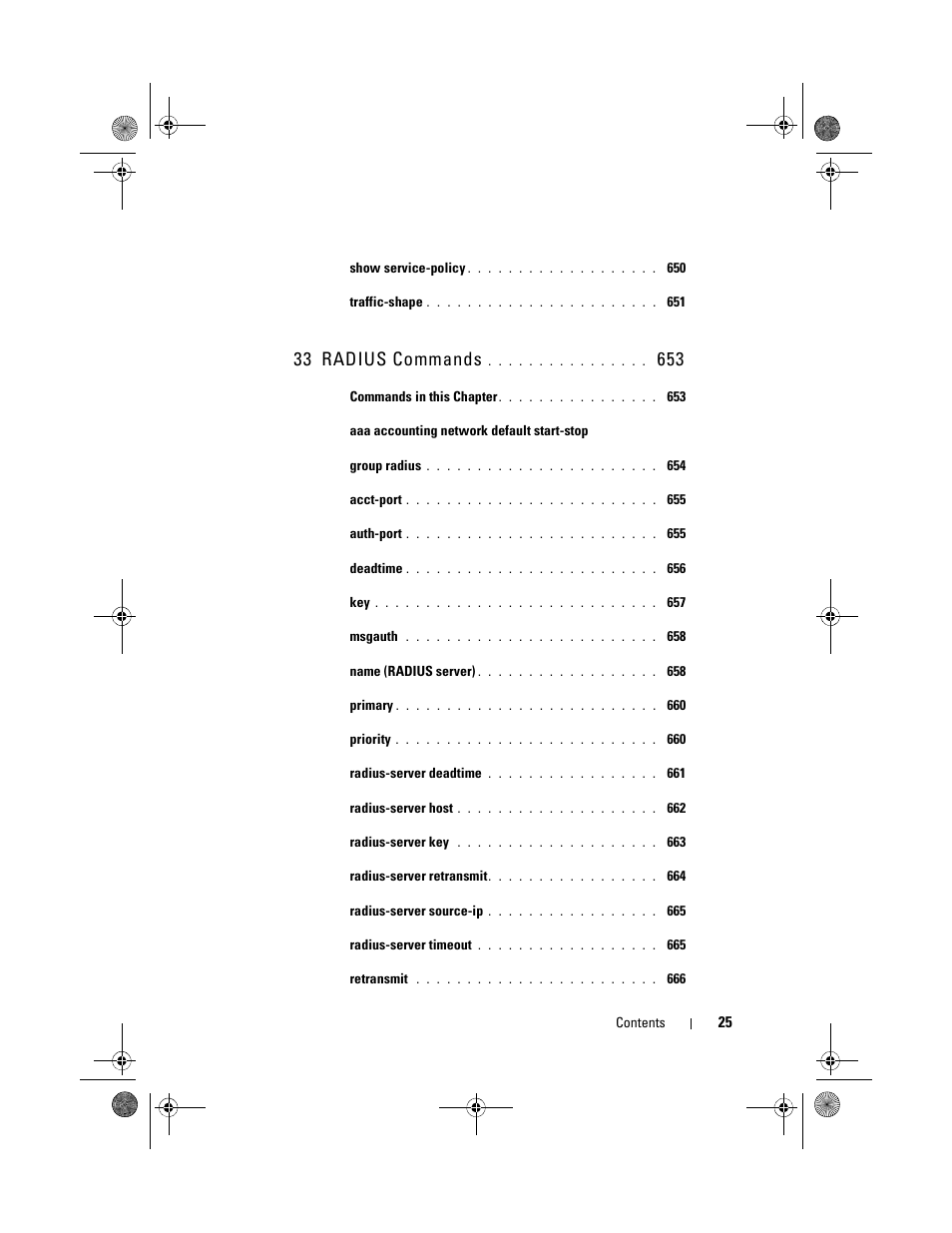 33 radius commands | Dell POWEREDGE M1000E User Manual | Page 25 / 1682