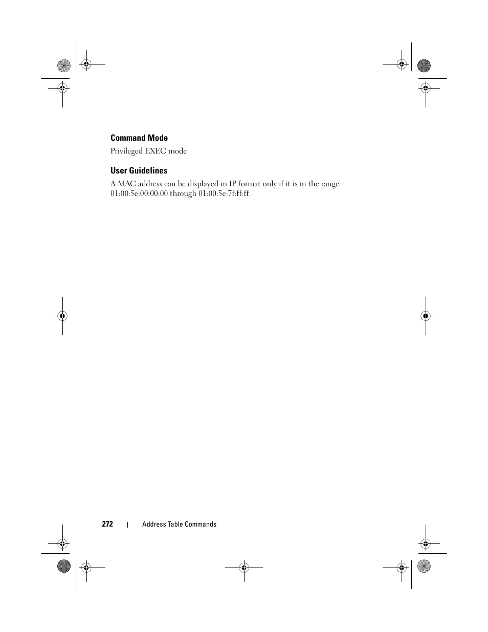 Command mode, User guidelines | Dell POWEREDGE M1000E User Manual | Page 272 / 1682