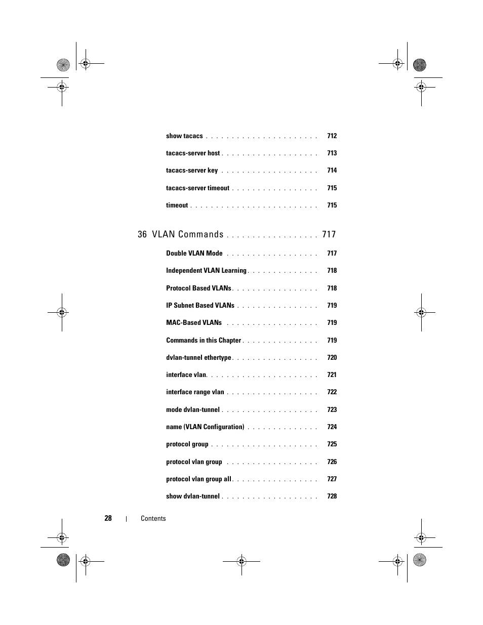 36 vlan commands | Dell POWEREDGE M1000E User Manual | Page 28 / 1682