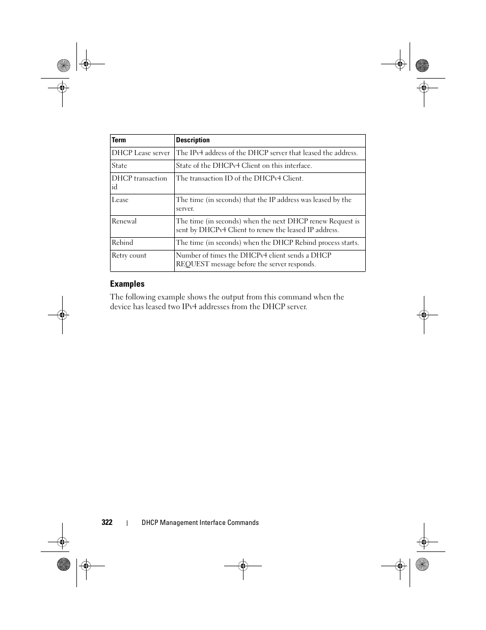 Examples | Dell POWEREDGE M1000E User Manual | Page 322 / 1682