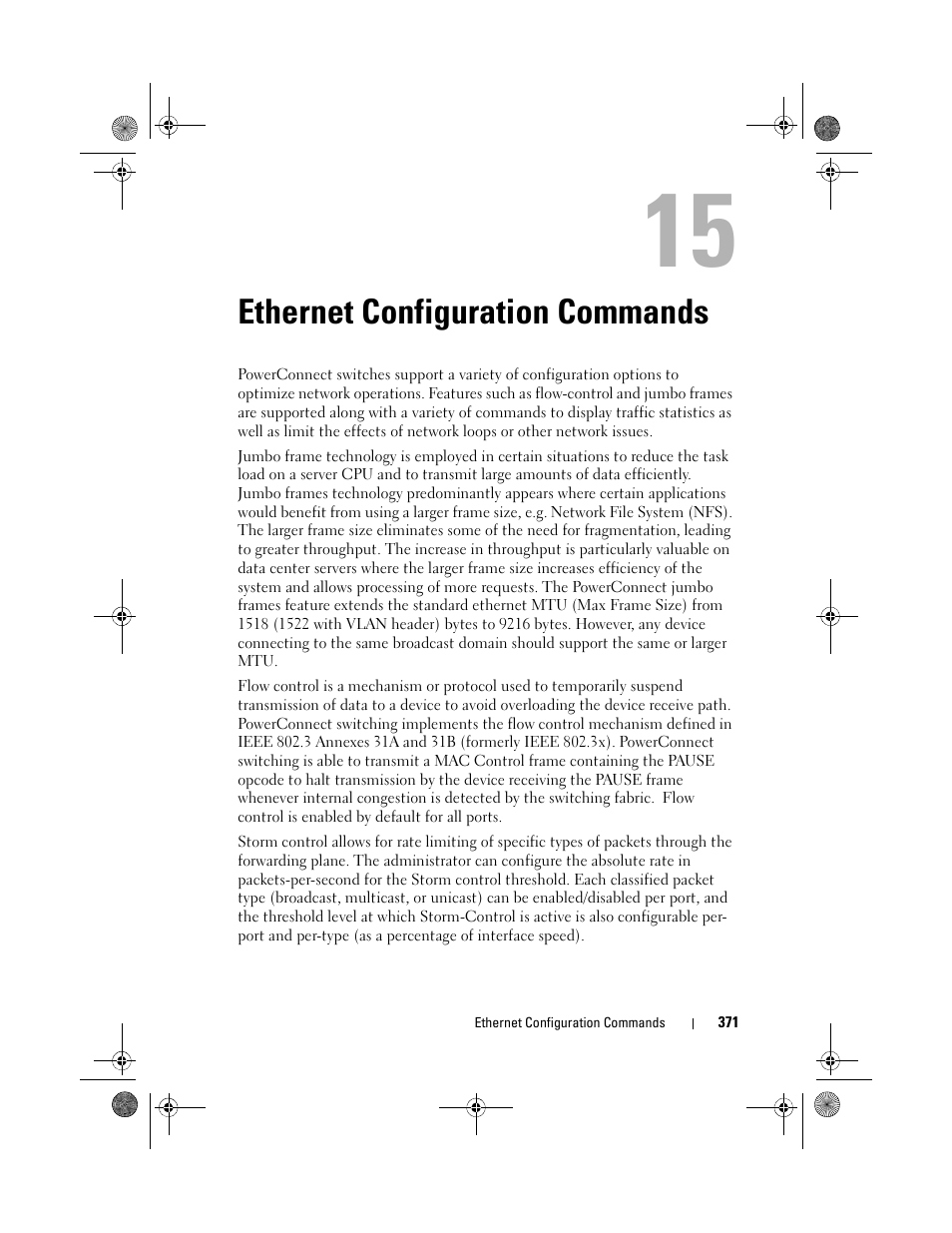 Ethernet configuration commands, Ethernet, Configuration | Commands | Dell POWEREDGE M1000E User Manual | Page 371 / 1682