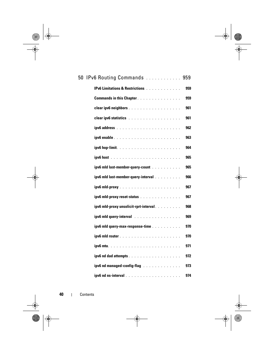 50 ipv6 routing commands | Dell POWEREDGE M1000E User Manual | Page 40 / 1682