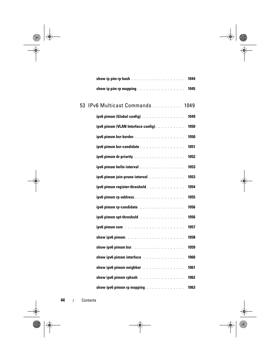 53 ipv6 multicast commands | Dell POWEREDGE M1000E User Manual | Page 44 / 1682