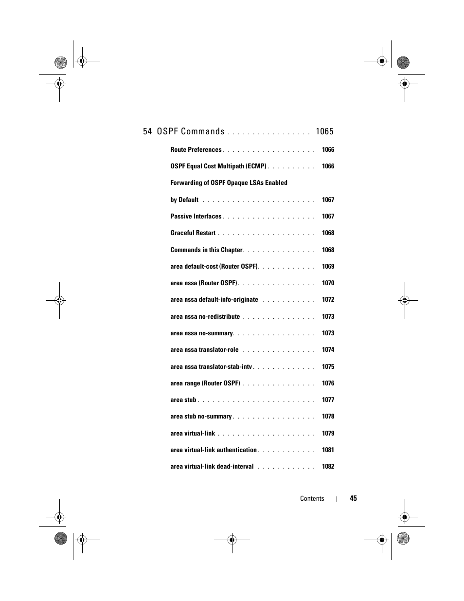 54 ospf commands | Dell POWEREDGE M1000E User Manual | Page 45 / 1682