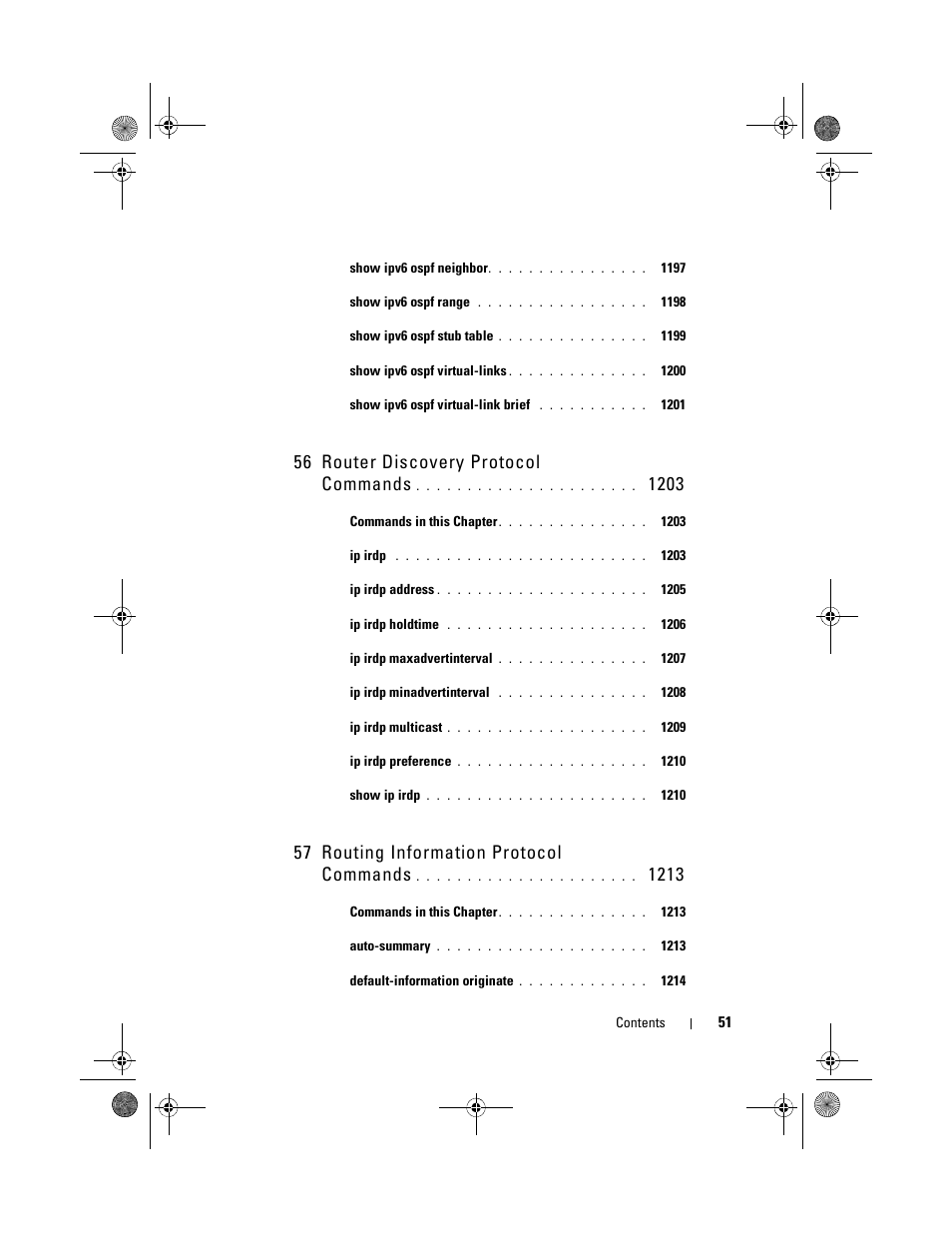 56 router discovery protocol commands, 57 routing information protocol commands | Dell POWEREDGE M1000E User Manual | Page 51 / 1682