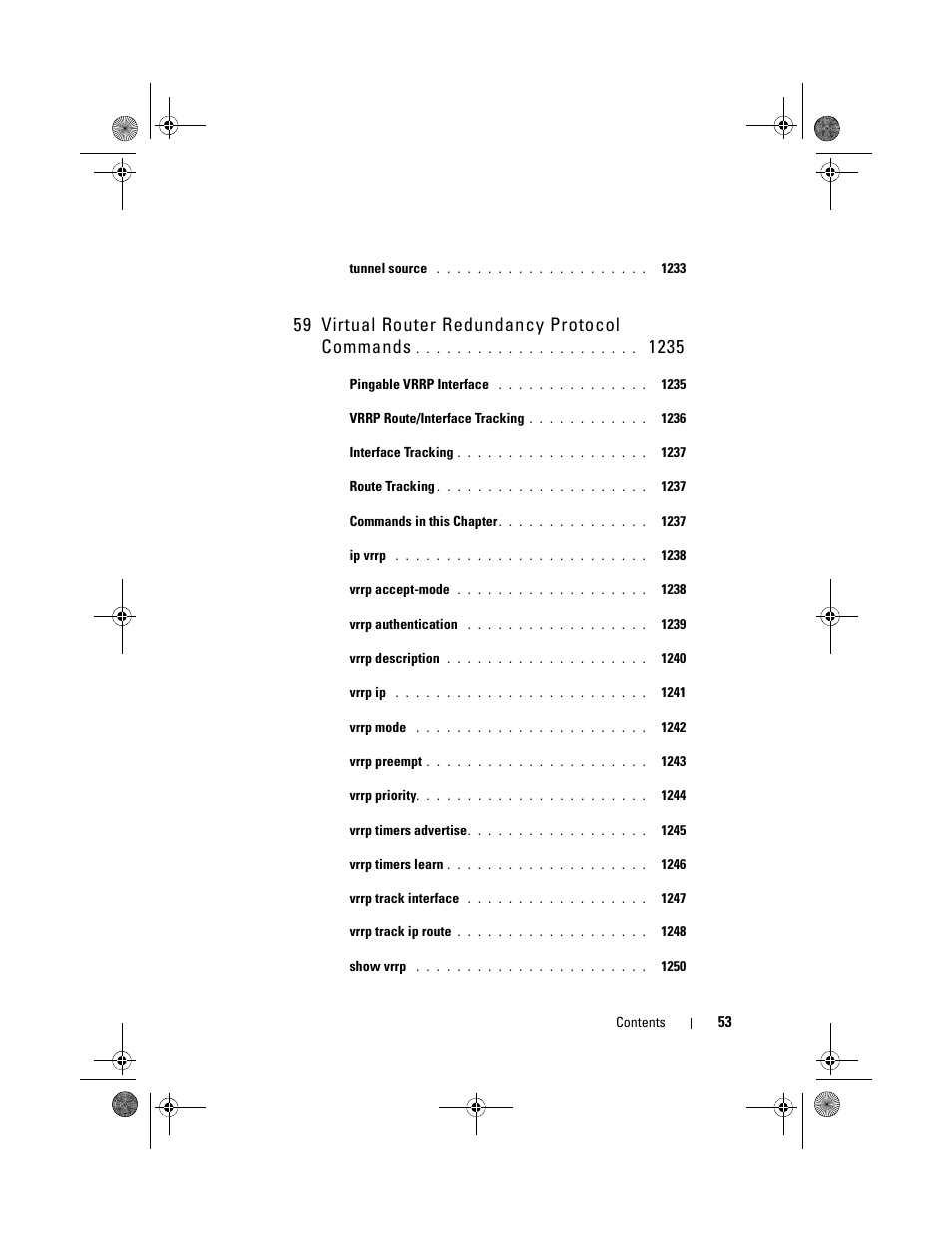 59 virtual router redundancy protocol commands | Dell POWEREDGE M1000E User Manual | Page 53 / 1682