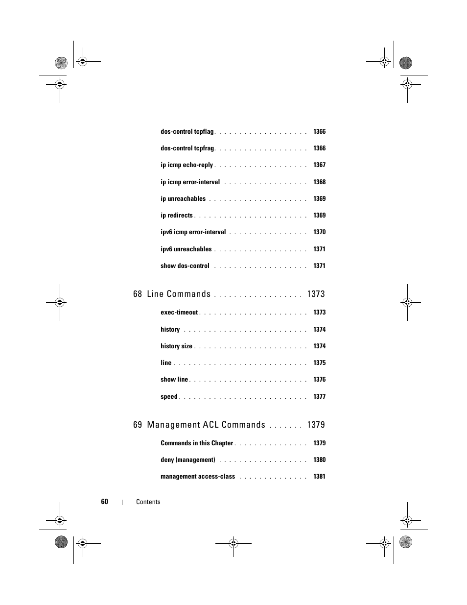 68 line commands, 69 management acl commands | Dell POWEREDGE M1000E User Manual | Page 60 / 1682