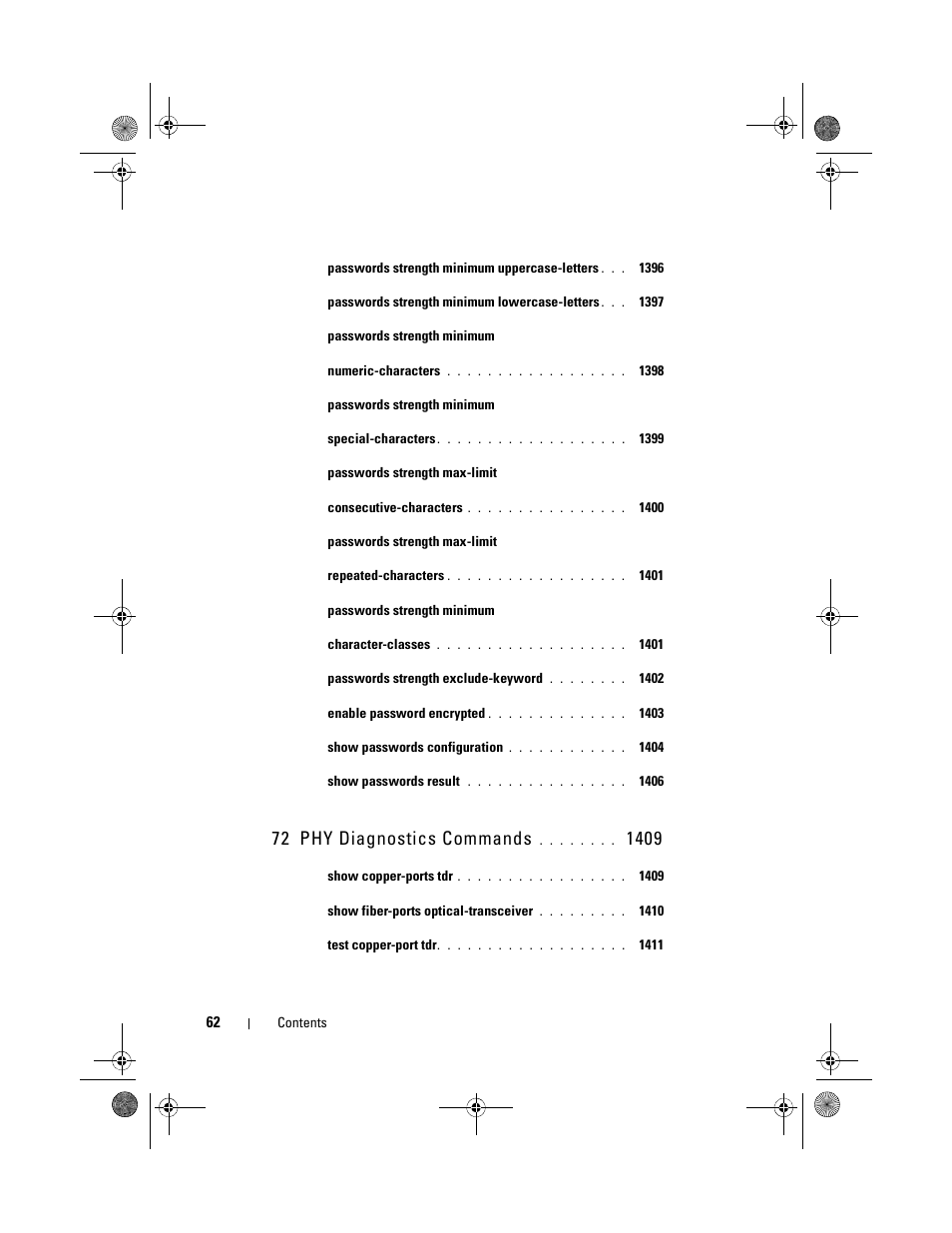 72 phy diagnostics commands | Dell POWEREDGE M1000E User Manual | Page 62 / 1682