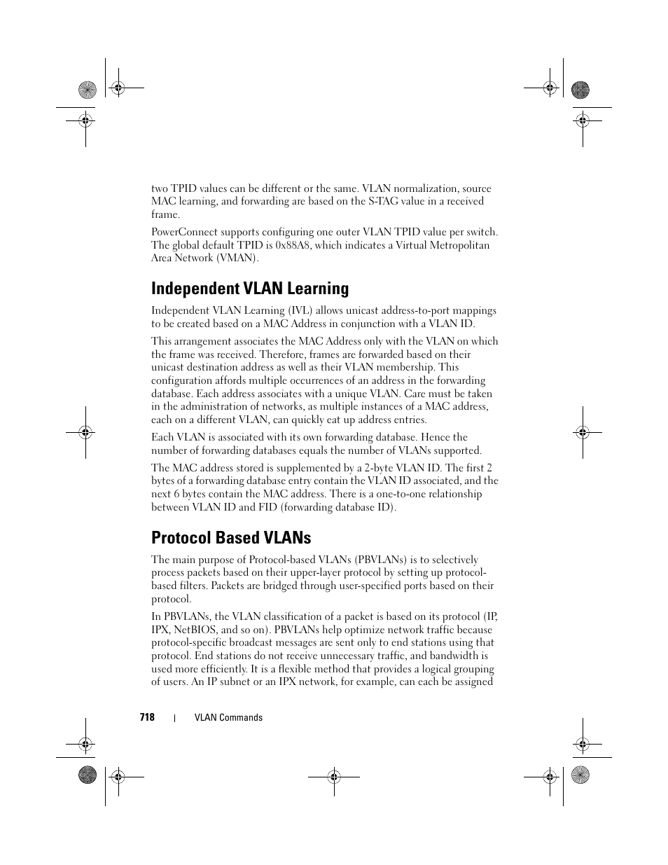 Independent vlan learning, Protocol based vlans | Dell POWEREDGE M1000E User Manual | Page 718 / 1682