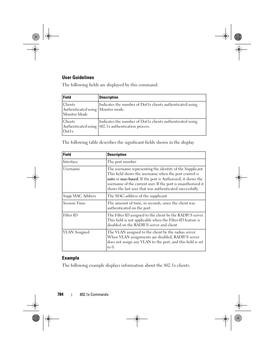 User guidelines, Example | Dell POWEREDGE M1000E User Manual | Page 784 / 1682