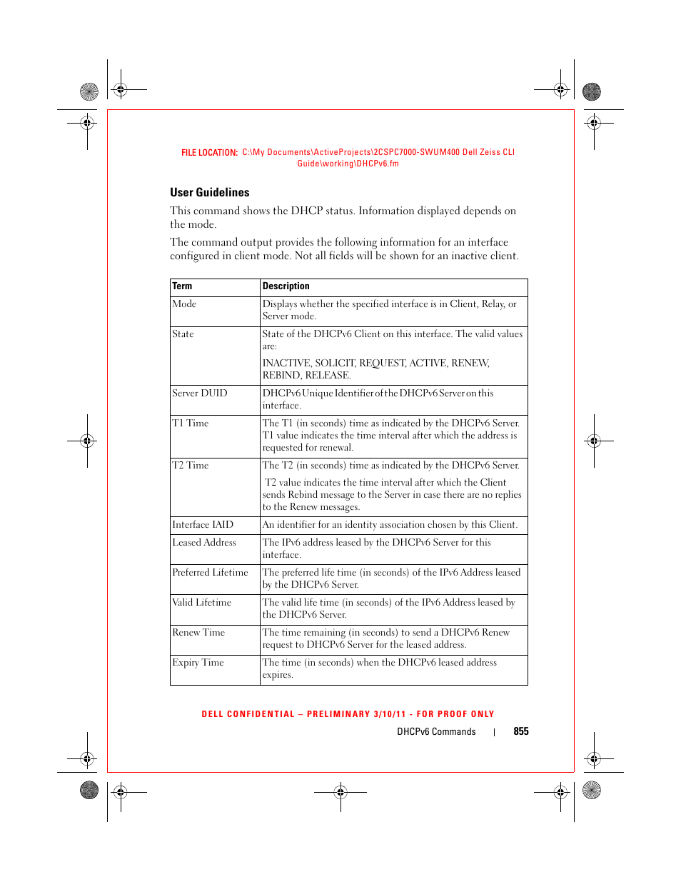 User guidelines | Dell POWEREDGE M1000E User Manual | Page 855 / 1682