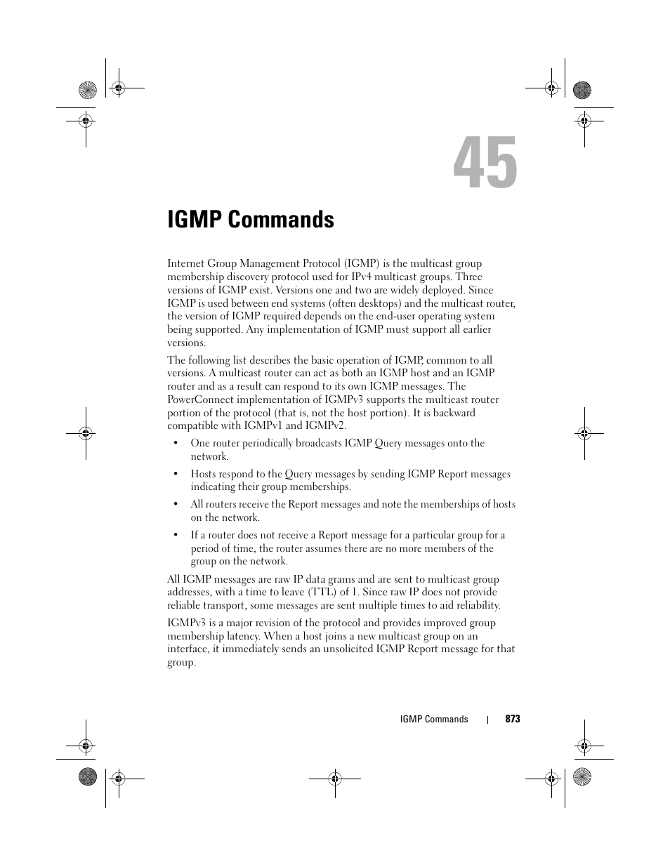 Igmp commands | Dell POWEREDGE M1000E User Manual | Page 873 / 1682