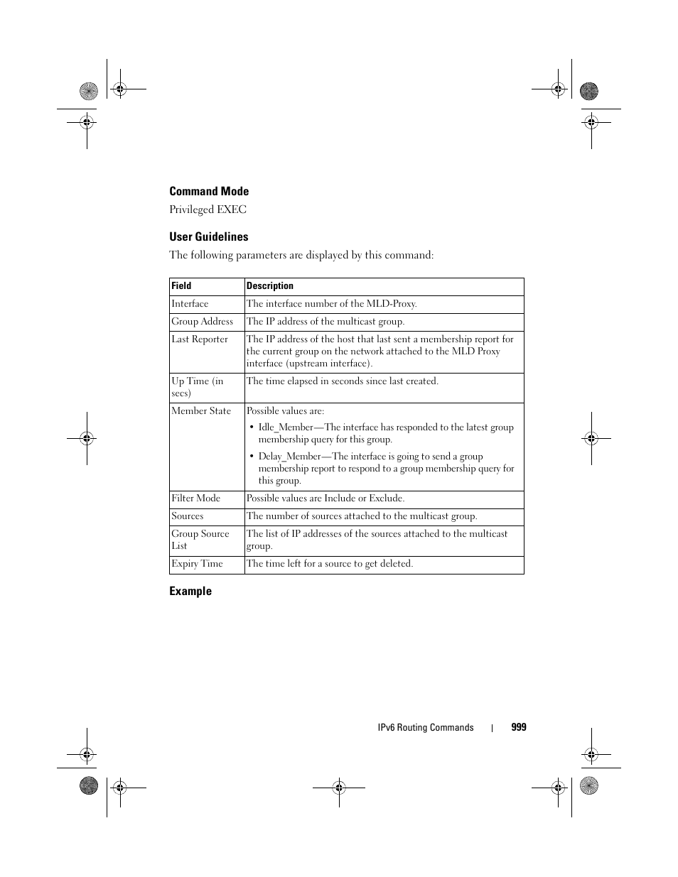 Command mode, User guidelines, Example | Dell POWEREDGE M1000E User Manual | Page 999 / 1682