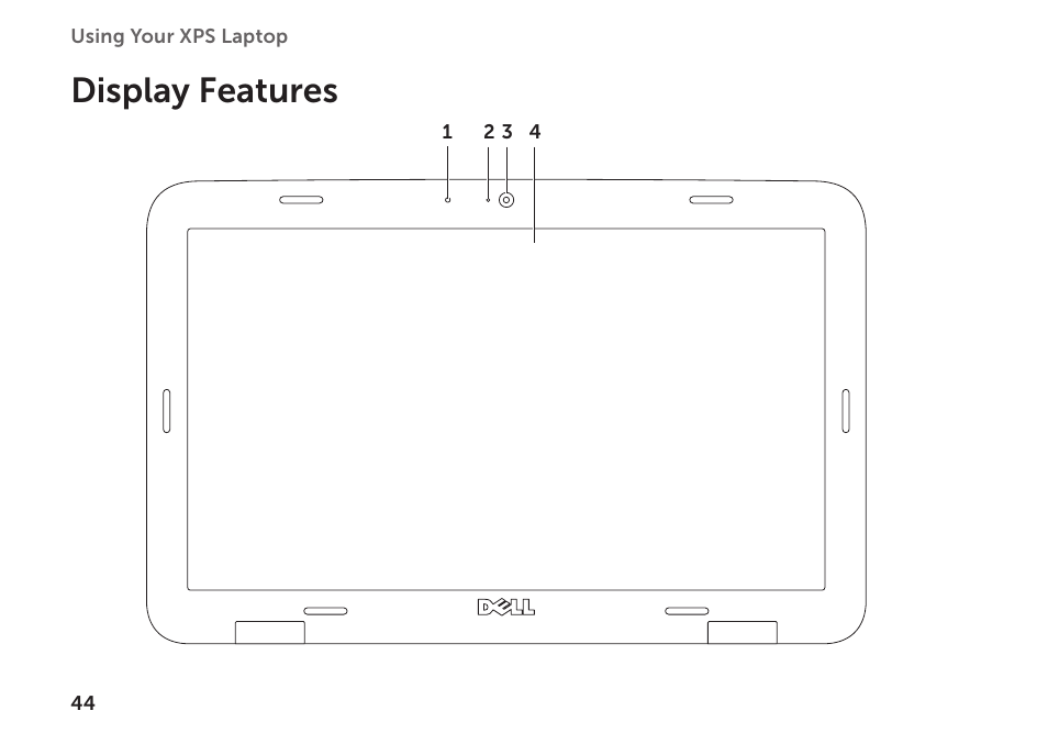 Display features | Dell XPS 14 (L401X, Late 2010) User Manual | Page 46 / 106