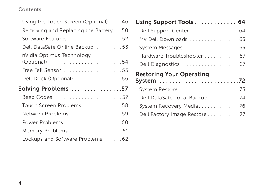 Dell XPS 14 (L401X, Late 2010) User Manual | Page 6 / 106