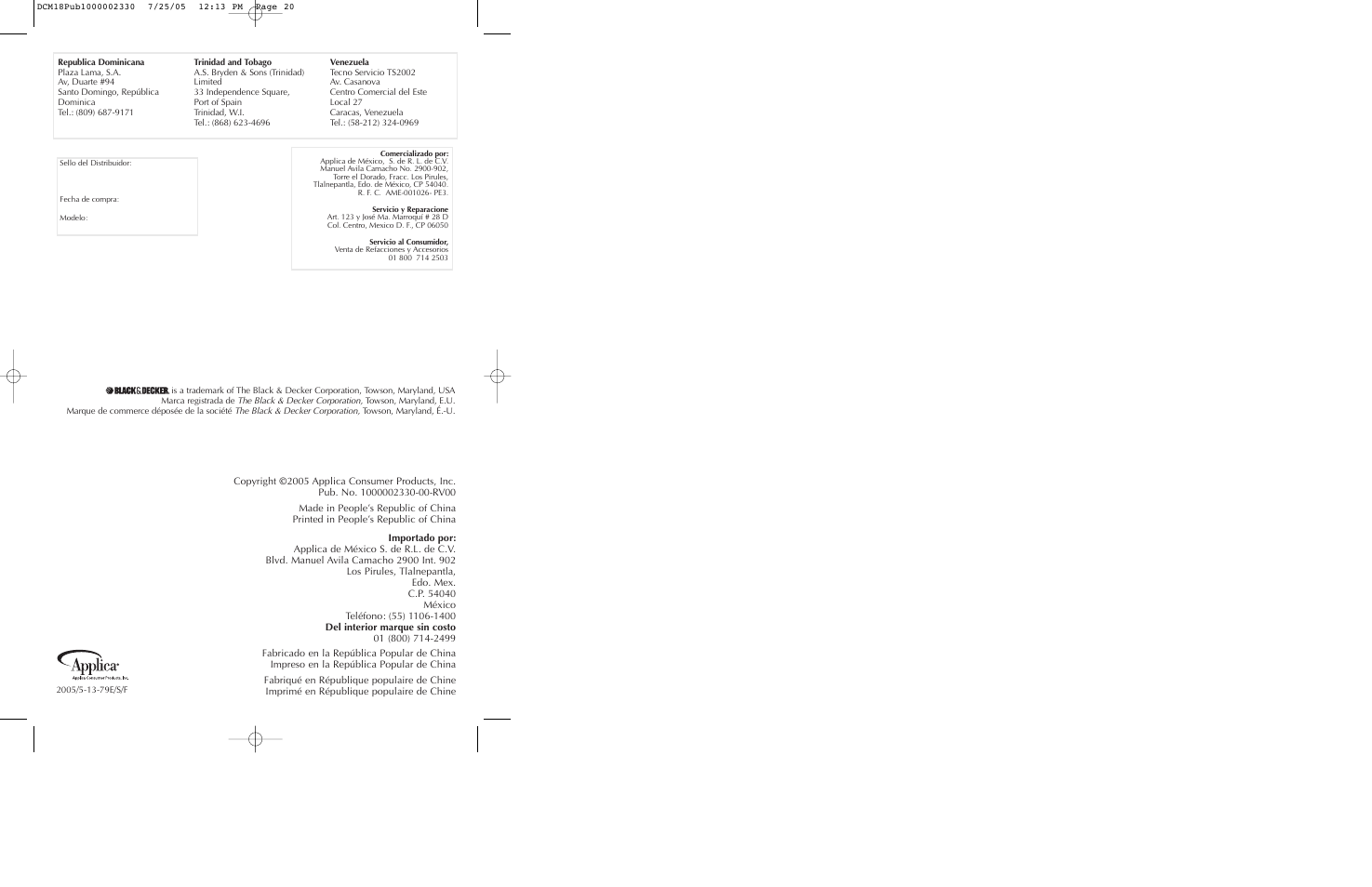 Black & Decker BREW 'N GO DCM18 User Manual | Page 11 / 11