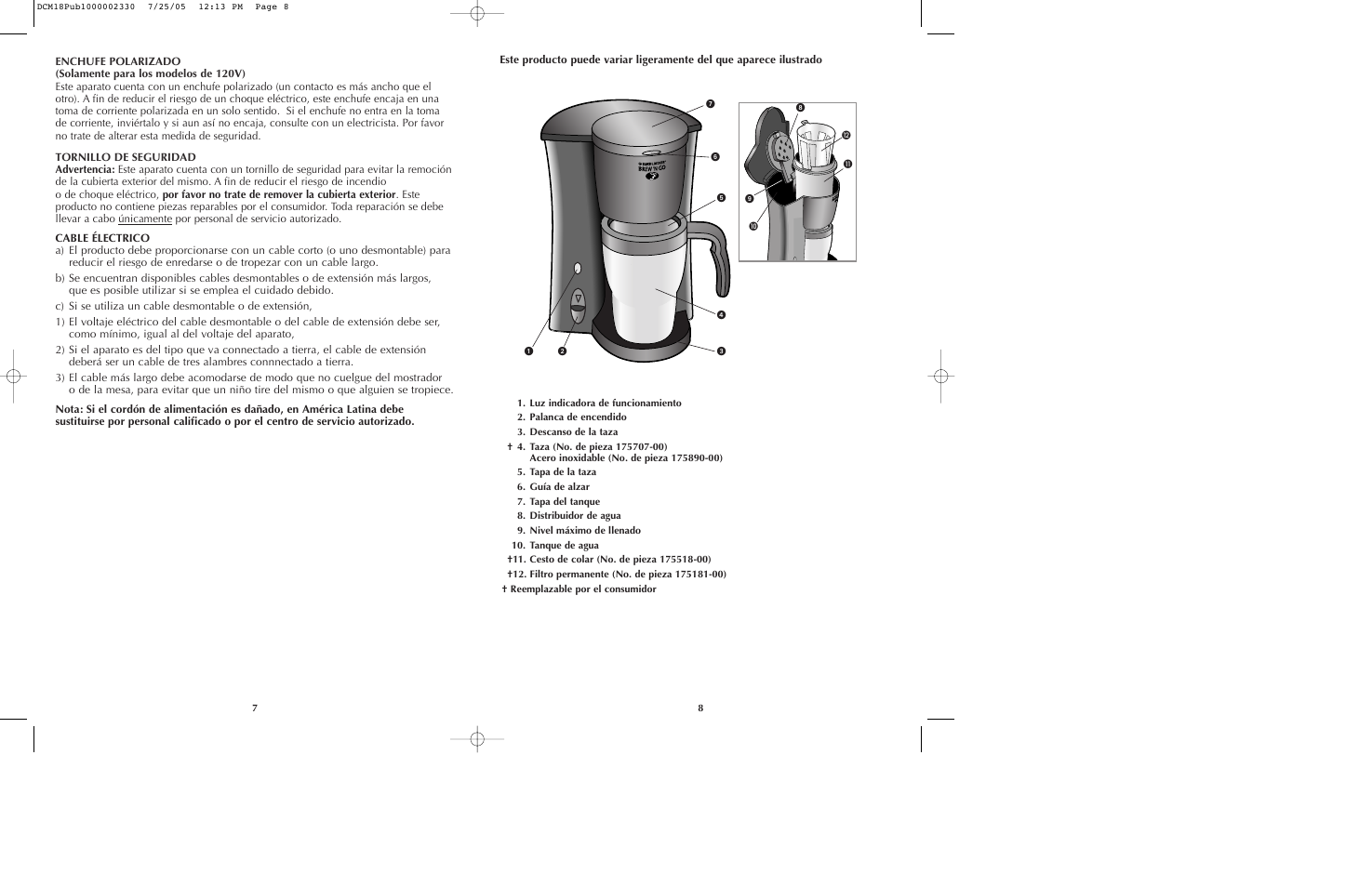 Black & Decker BREW 'N GO DCM18 User Manual | Page 5 / 11