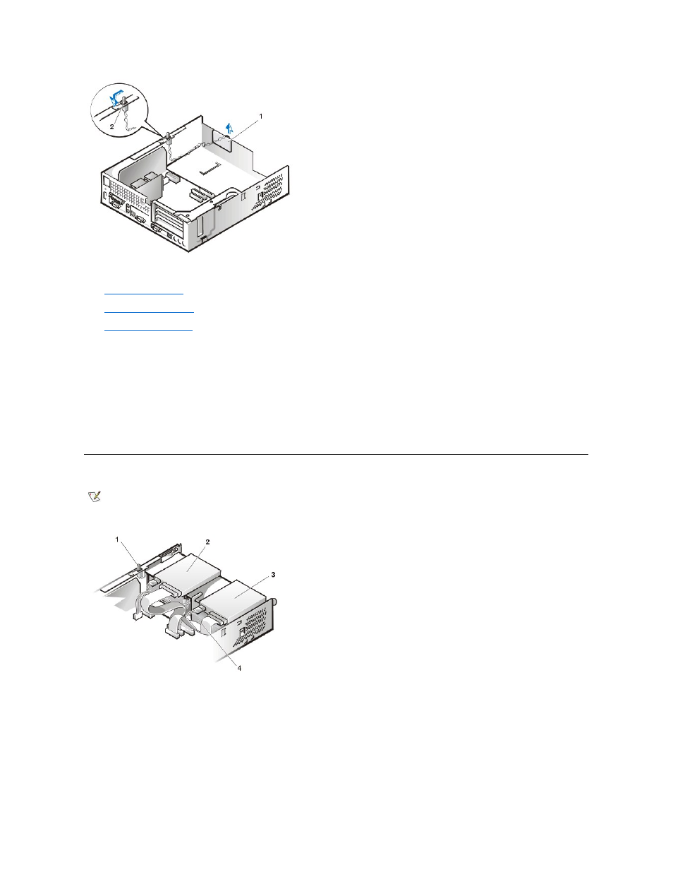 Drives, Remove the drive shelf | Dell OptiPlex GX110 User Manual | Page 95 / 137