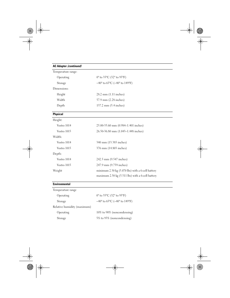 Dell Vostro 1015 (Mid 2009) User Manual | Page 6 / 7