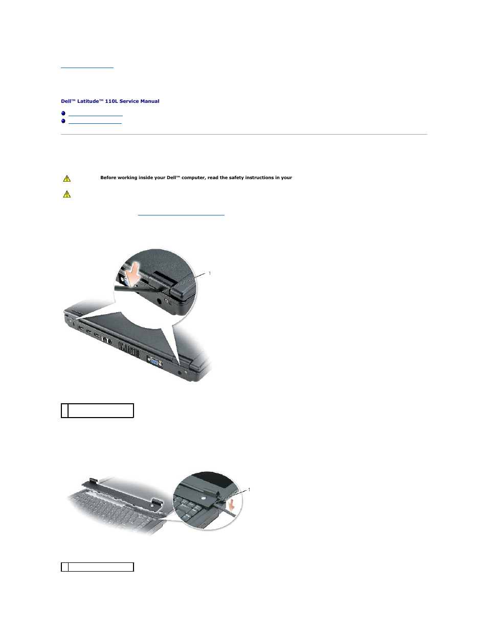 Keyboard, Removing the keyboard | Dell Latitude 110L User Manual | Page 19 / 45