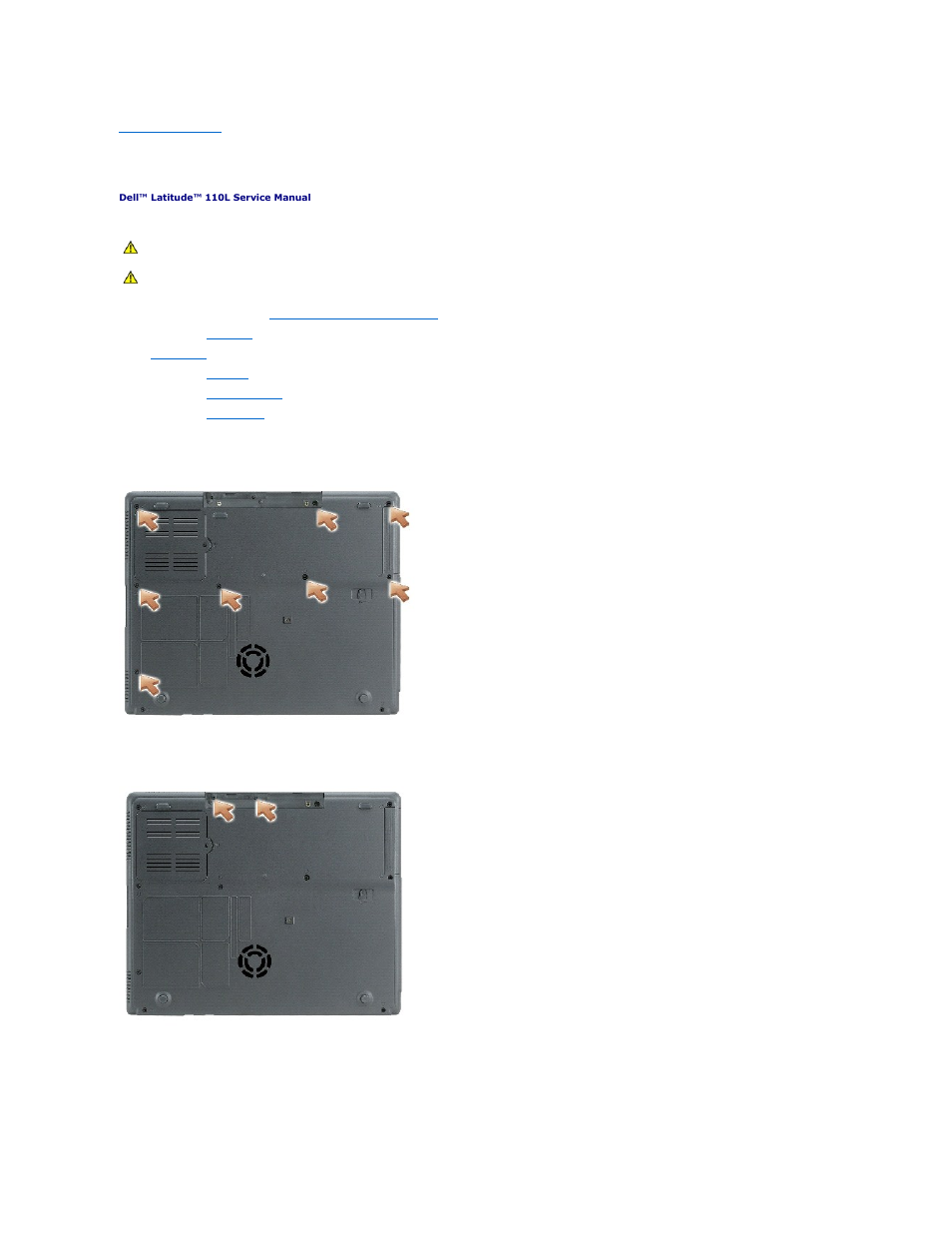 Palm rest | Dell Latitude 110L User Manual | Page 21 / 45
