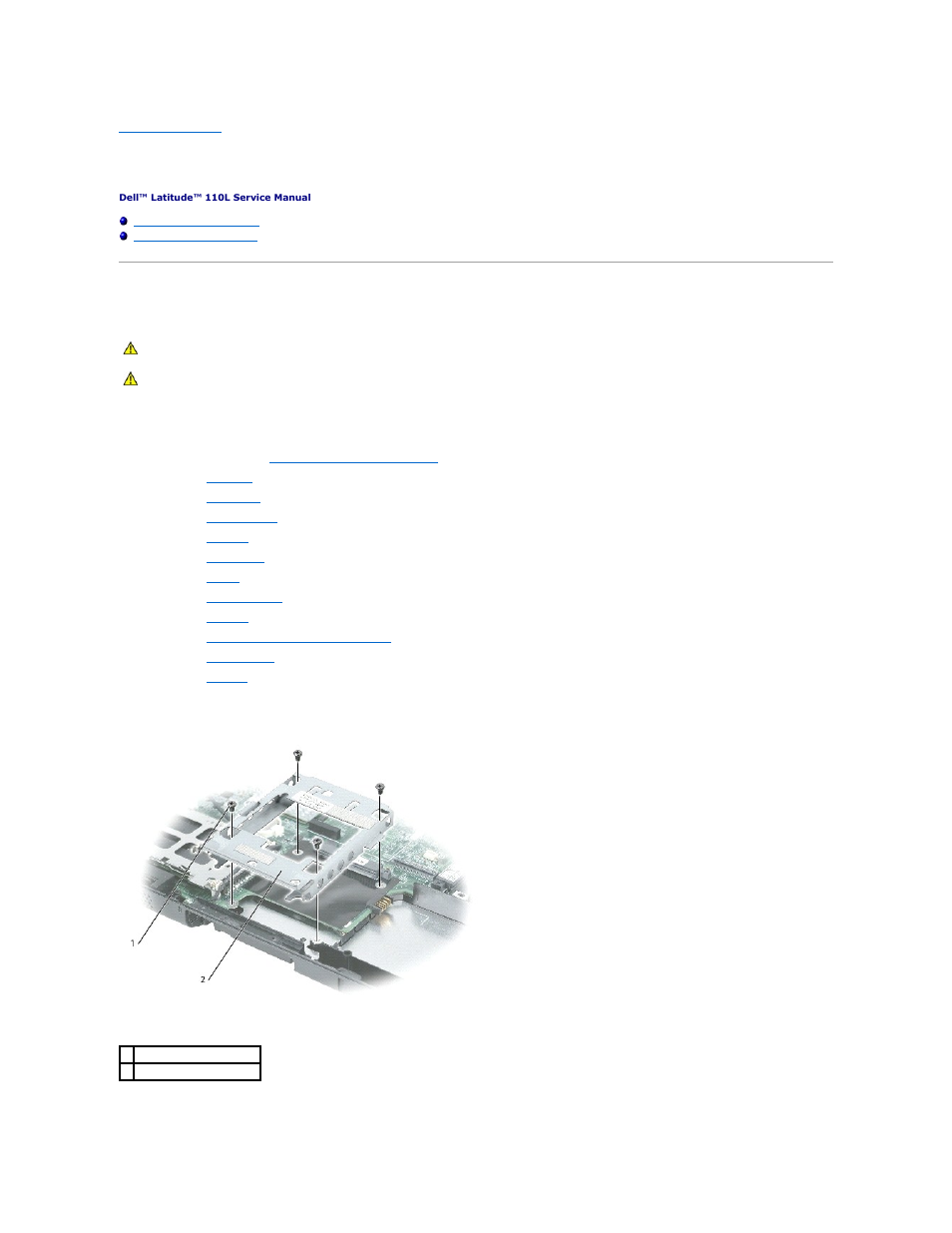 System board, Removing the system board | Dell Latitude 110L User Manual | Page 26 / 45