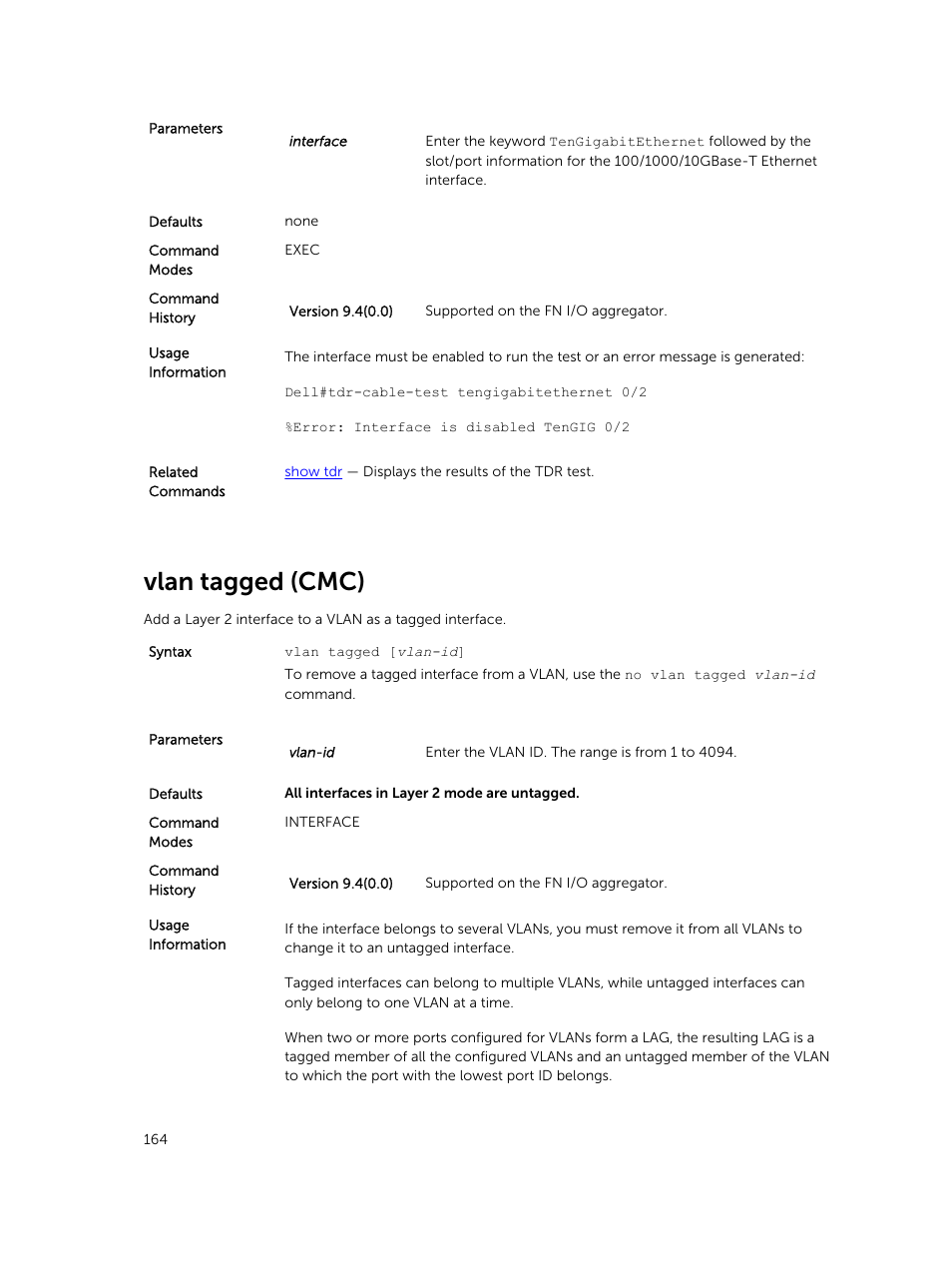 Vlan tagged (cmc), Vlan tagged | Dell PowerEdge FX2/FX2s User Manual | Page 164 / 462