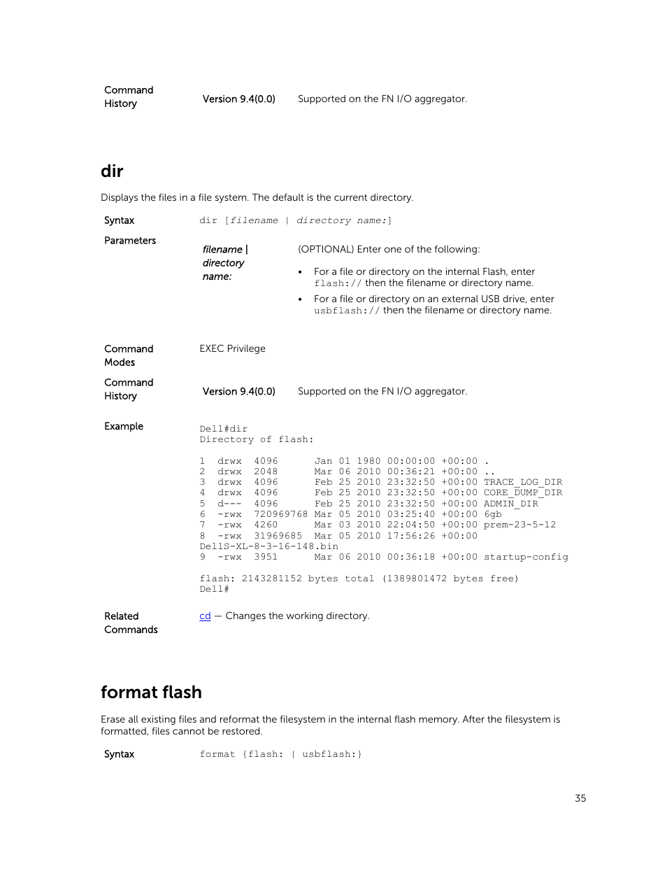 Format flash | Dell PowerEdge FX2/FX2s User Manual | Page 35 / 462