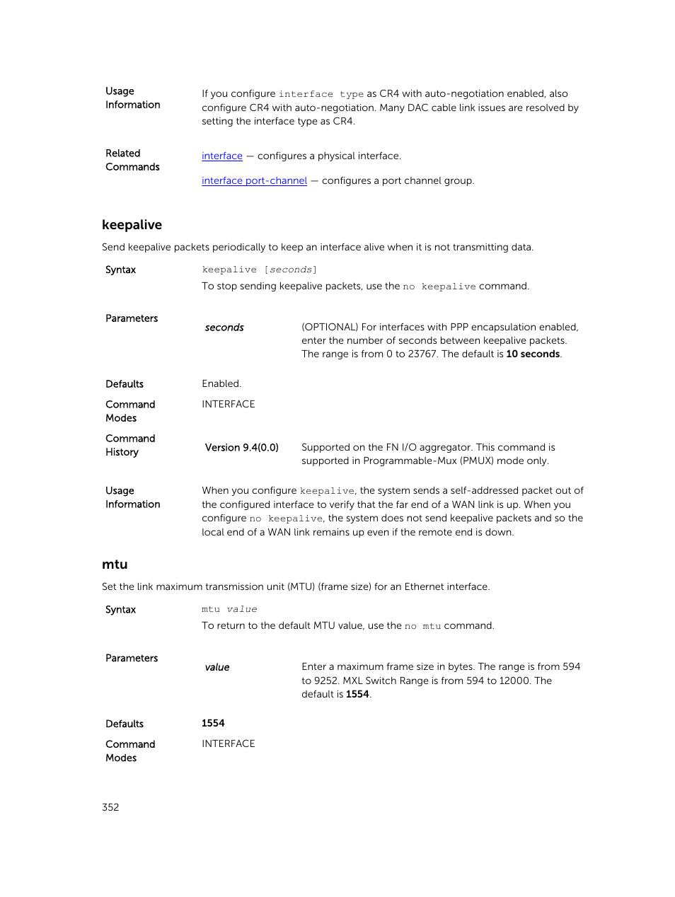 Keepalive | Dell PowerEdge FX2/FX2s User Manual | Page 352 / 462