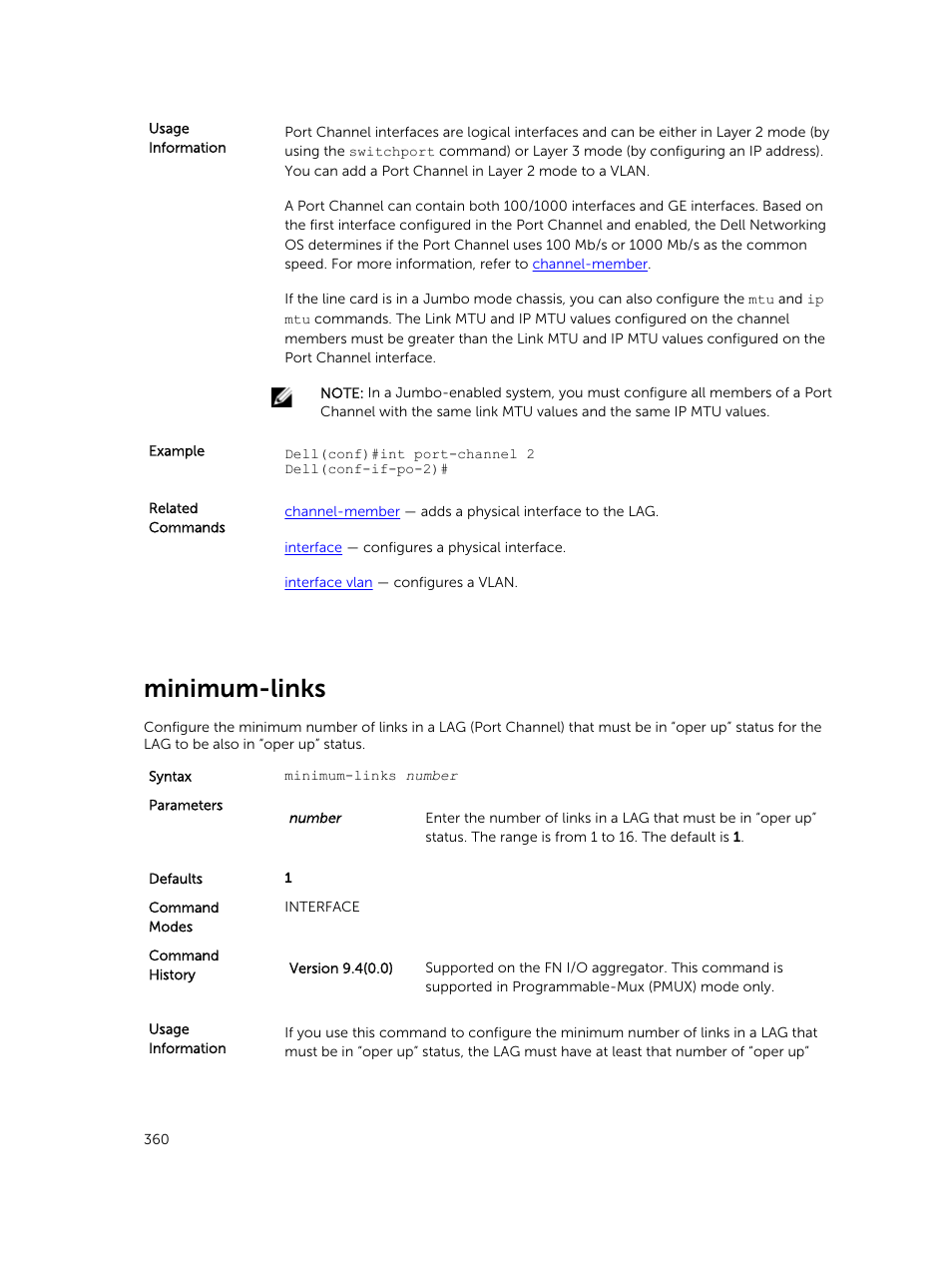 Minimum-links | Dell PowerEdge FX2/FX2s User Manual | Page 360 / 462