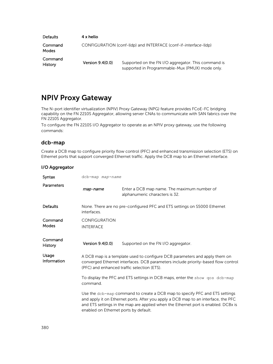 Npiv proxy gateway, Dcb-map | Dell PowerEdge FX2/FX2s User Manual | Page 380 / 462