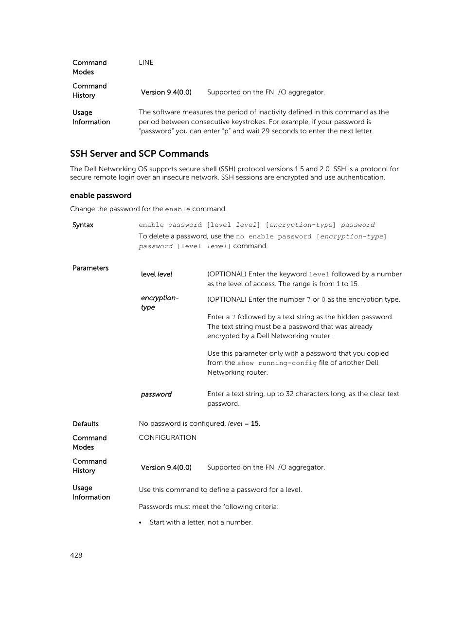 Ssh server and scp commands | Dell PowerEdge FX2/FX2s User Manual | Page 428 / 462