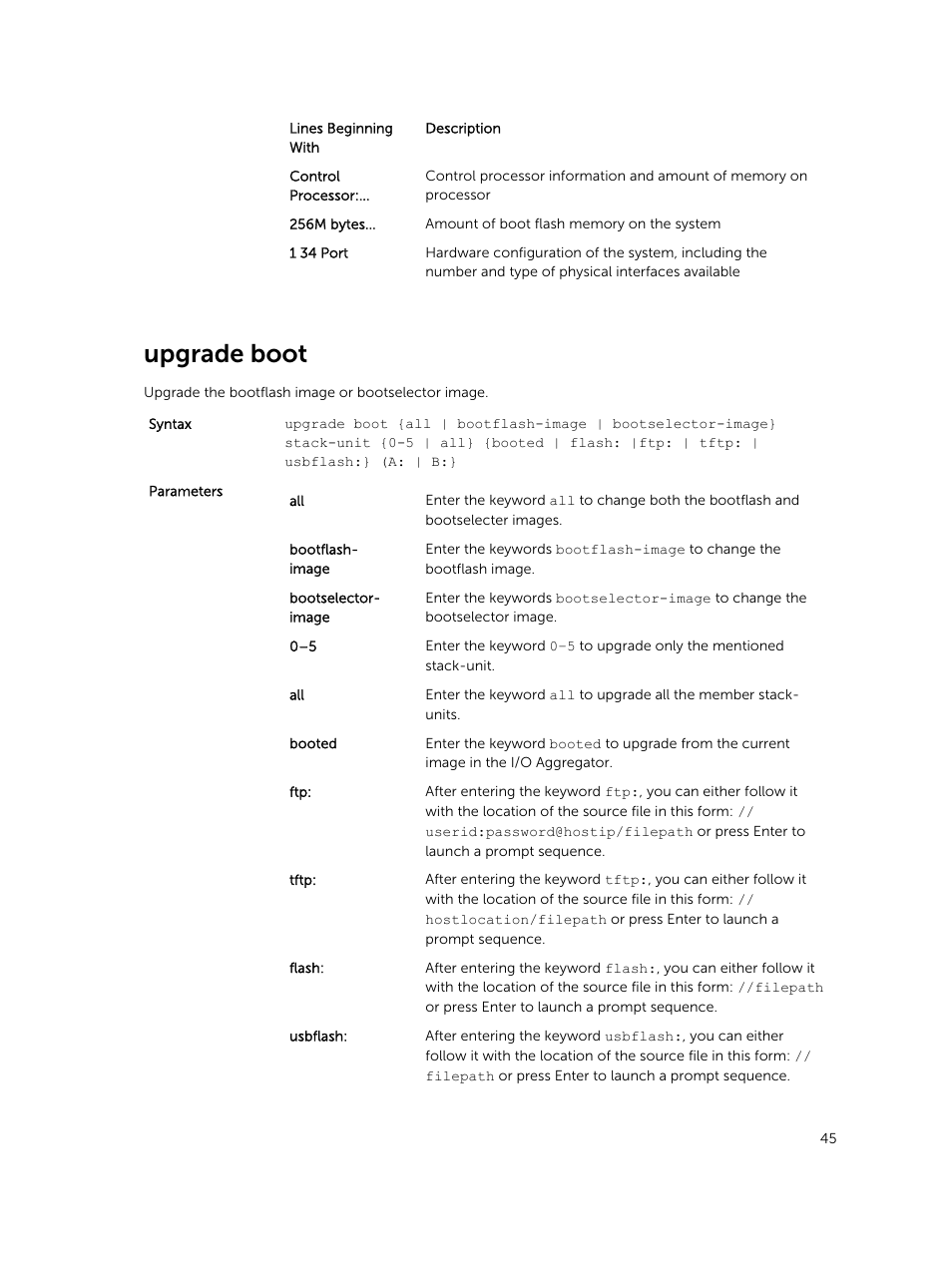 Upgrade boot | Dell PowerEdge FX2/FX2s User Manual | Page 45 / 462