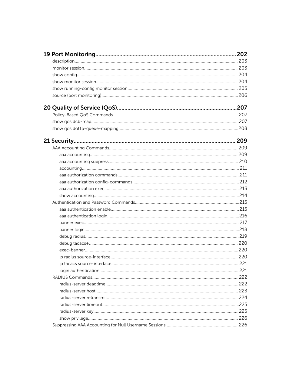19 port monitoring, 20 quality of service (qos), 21 security | Dell PowerEdge FX2/FX2s User Manual | Page 9 / 462