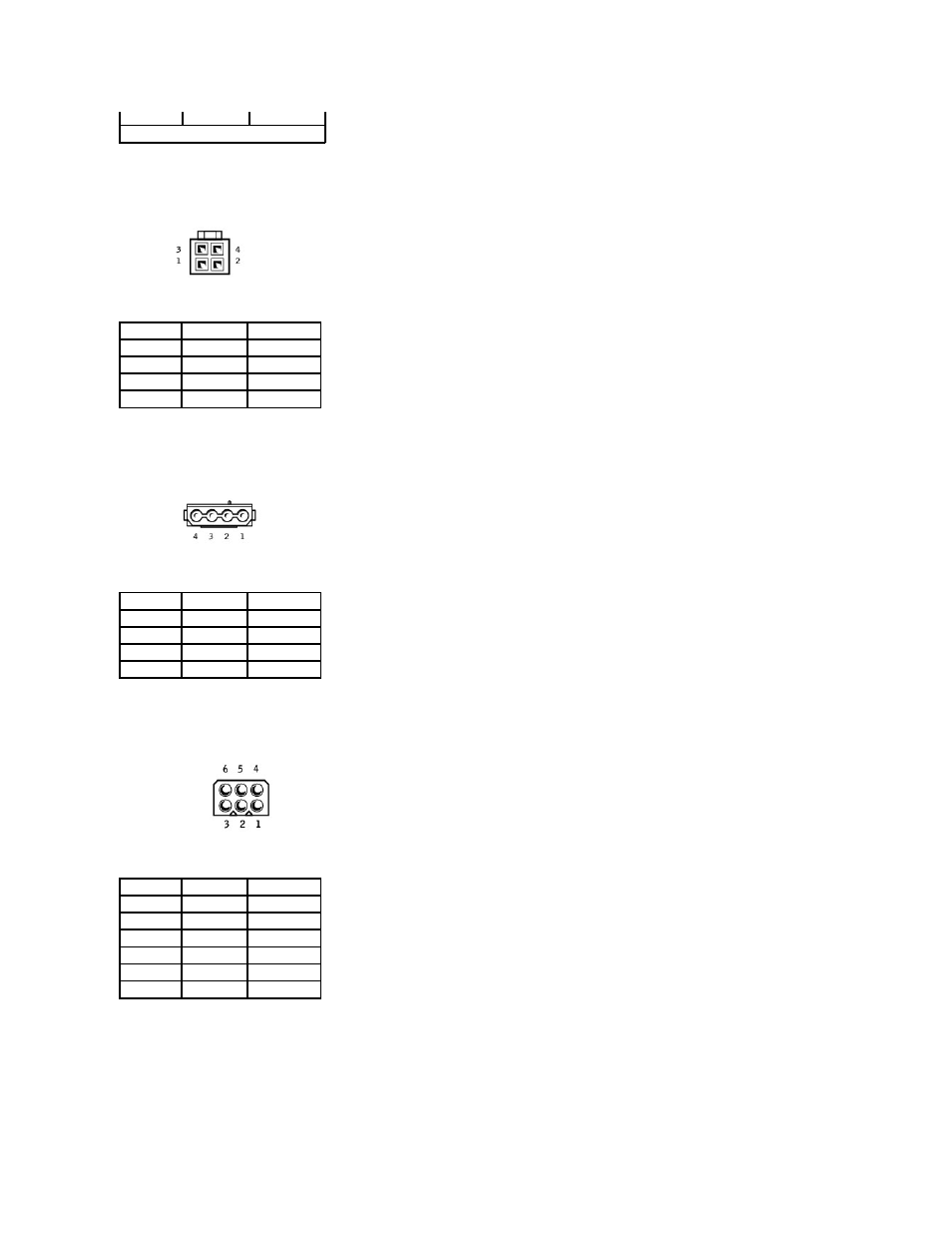 Dc power connector p2, Dc power connector p4, Dc power connector p7 | Dell Dimension 2400 User Manual | Page 40 / 42