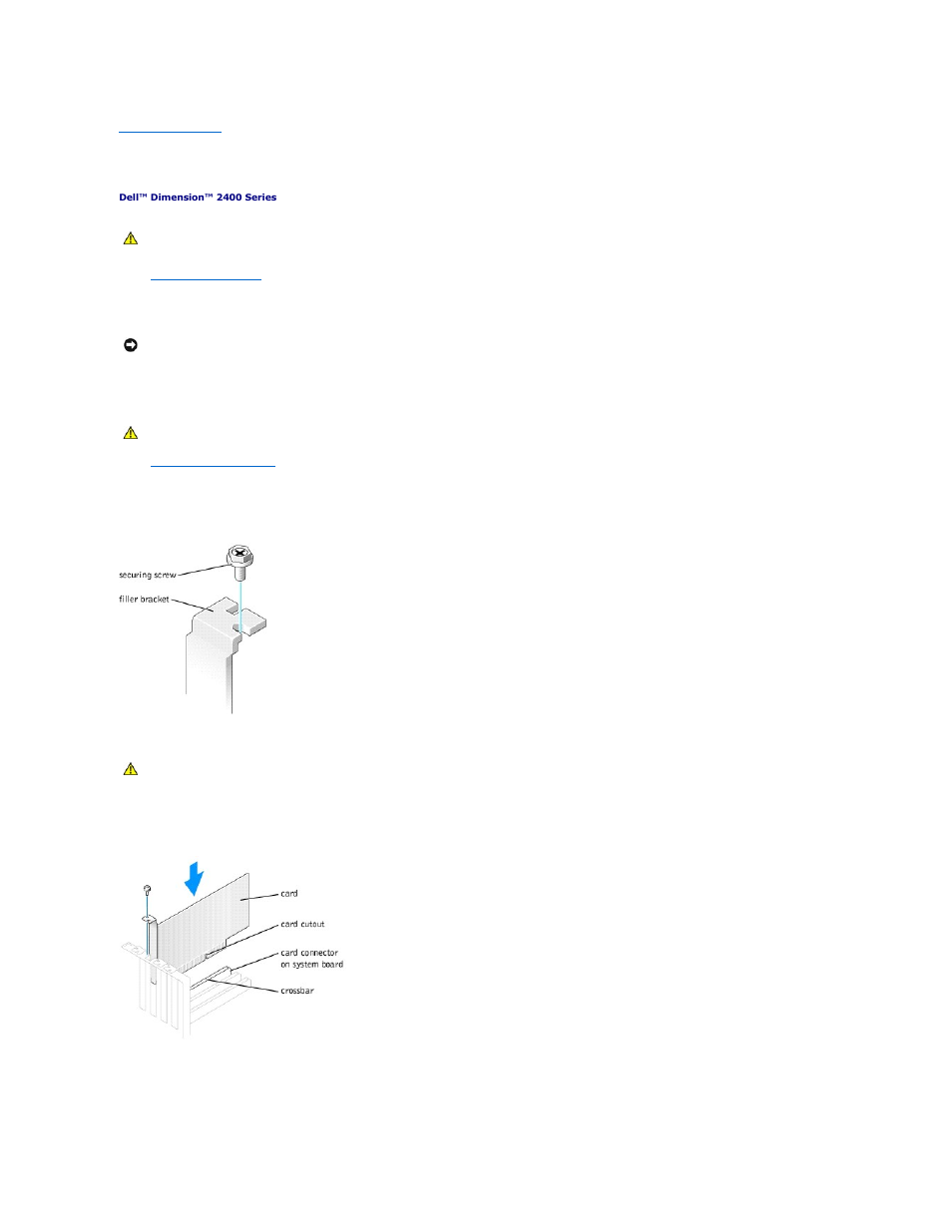 Cards | Dell Dimension 2400 User Manual | Page 8 / 42