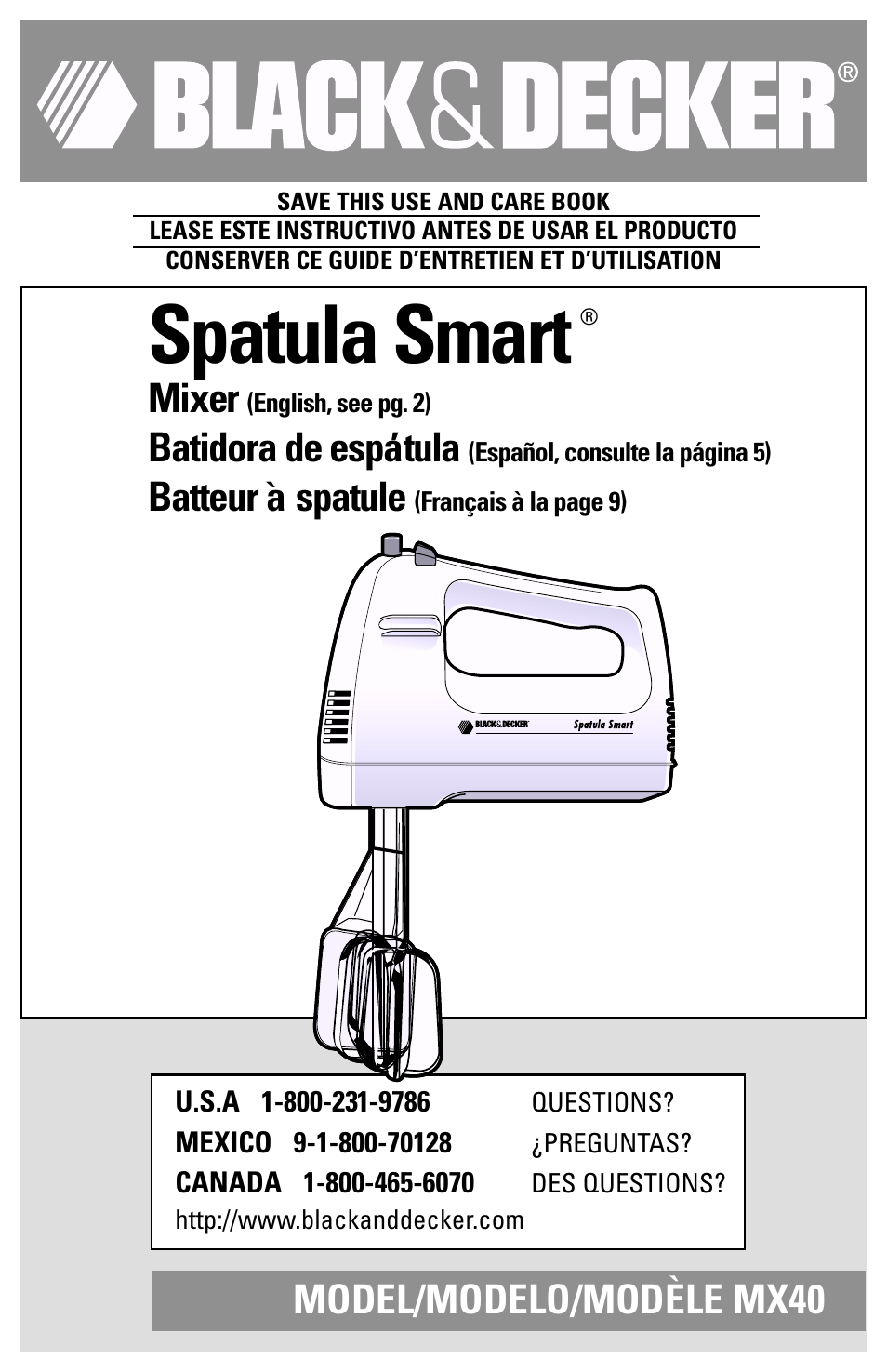 Black & Decker MX40 User Manual | 12 pages