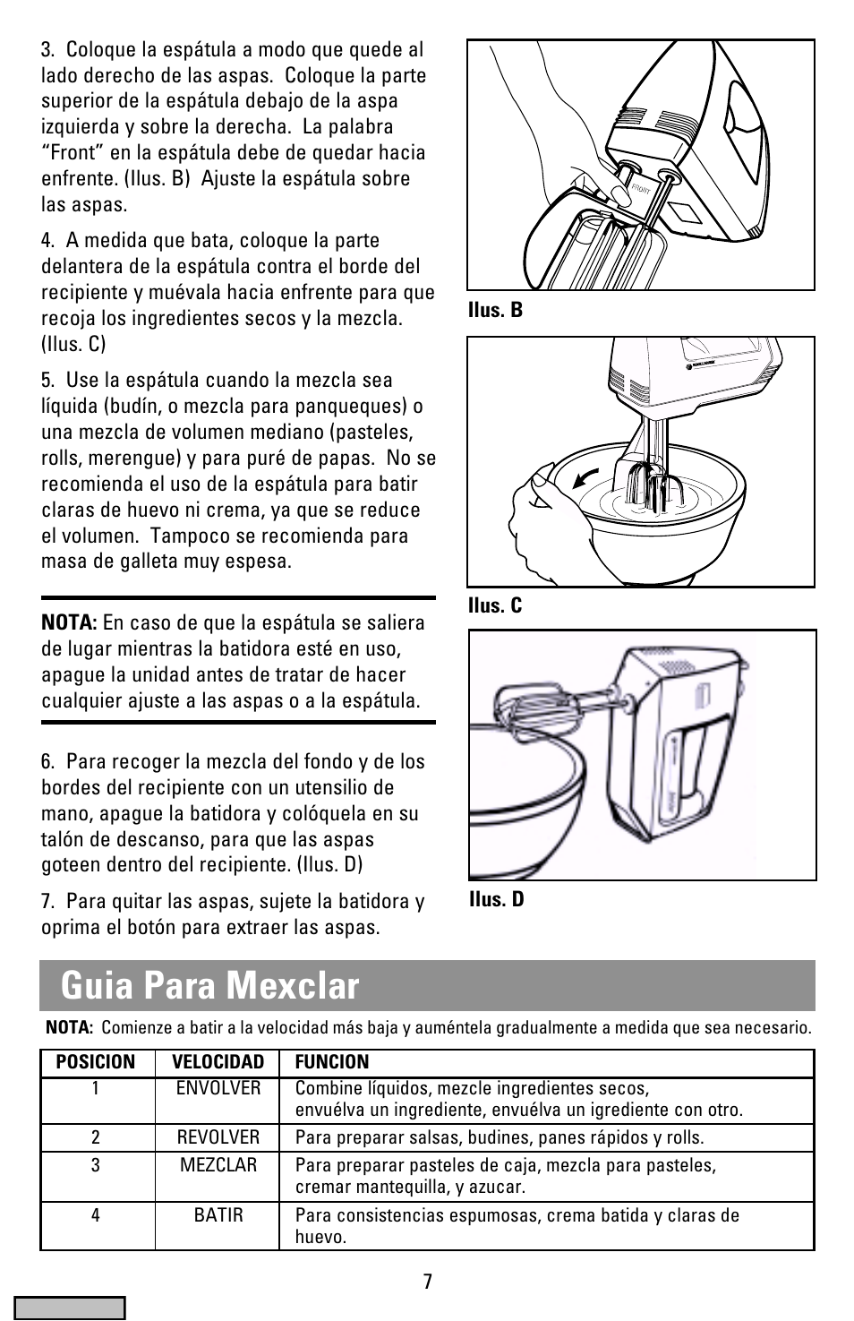 Guia para mexclar | Black & Decker MX40 User Manual | Page 7 / 12
