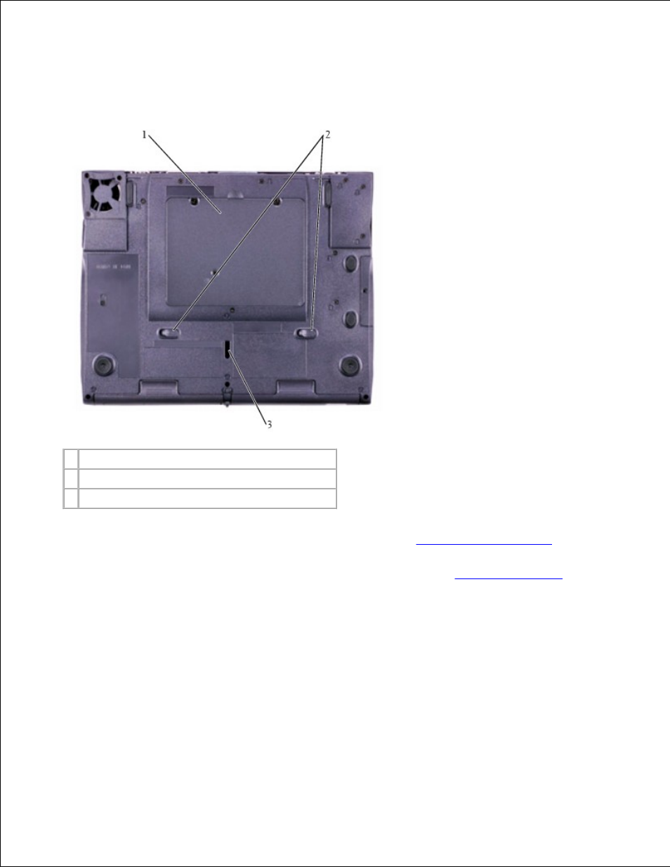 Bottom view | Dell Latitude C540 User Manual | Page 17 / 171