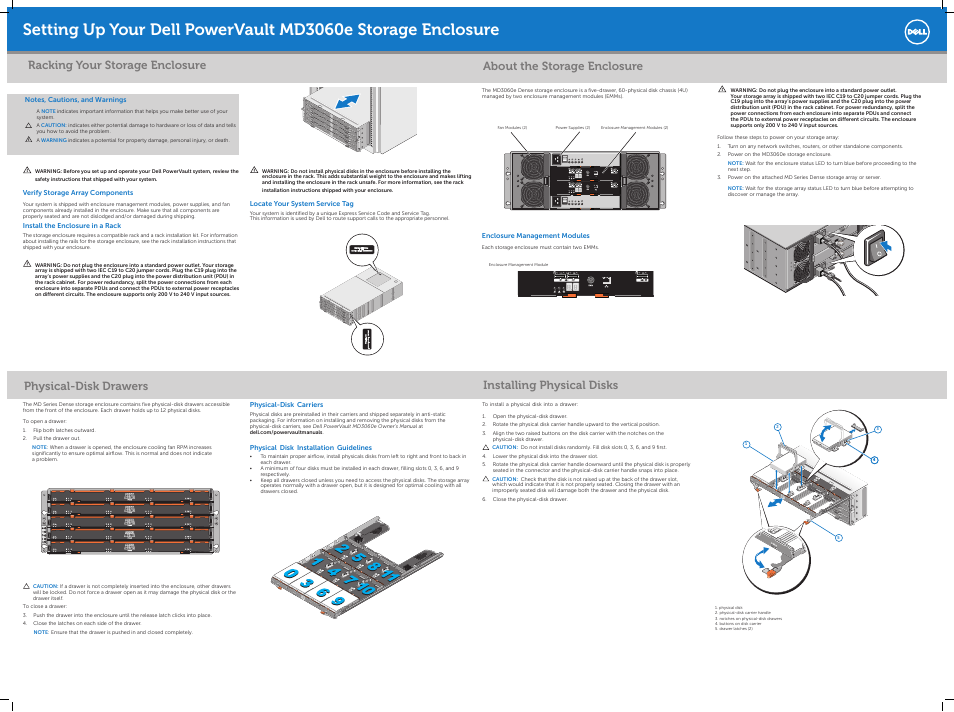 Dell PowerVault MD3060e User Manual | 2 pages