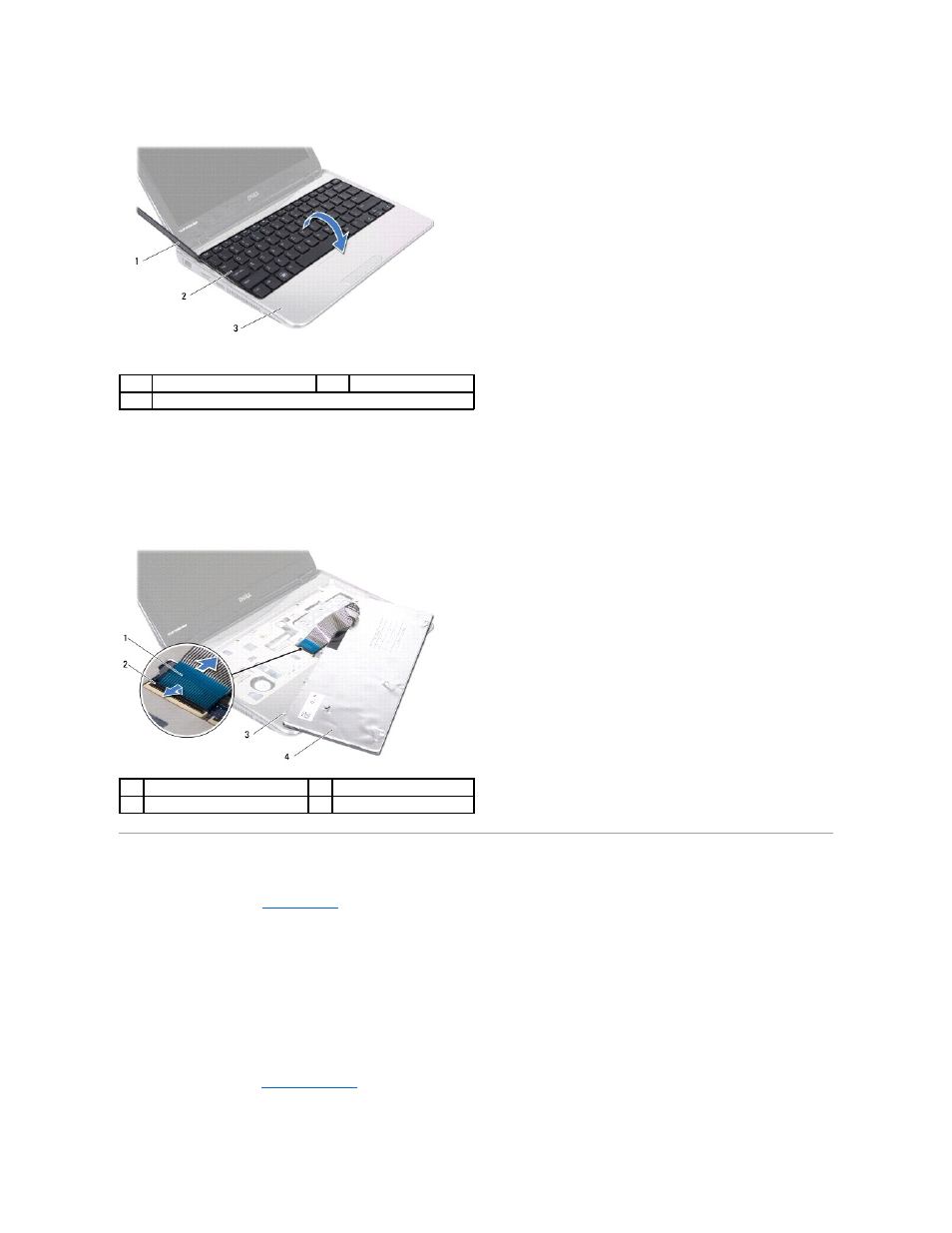 Replacing the keyboard | Dell Inspiron 11z (1120, Mid 2010) User Manual | Page 33 / 54