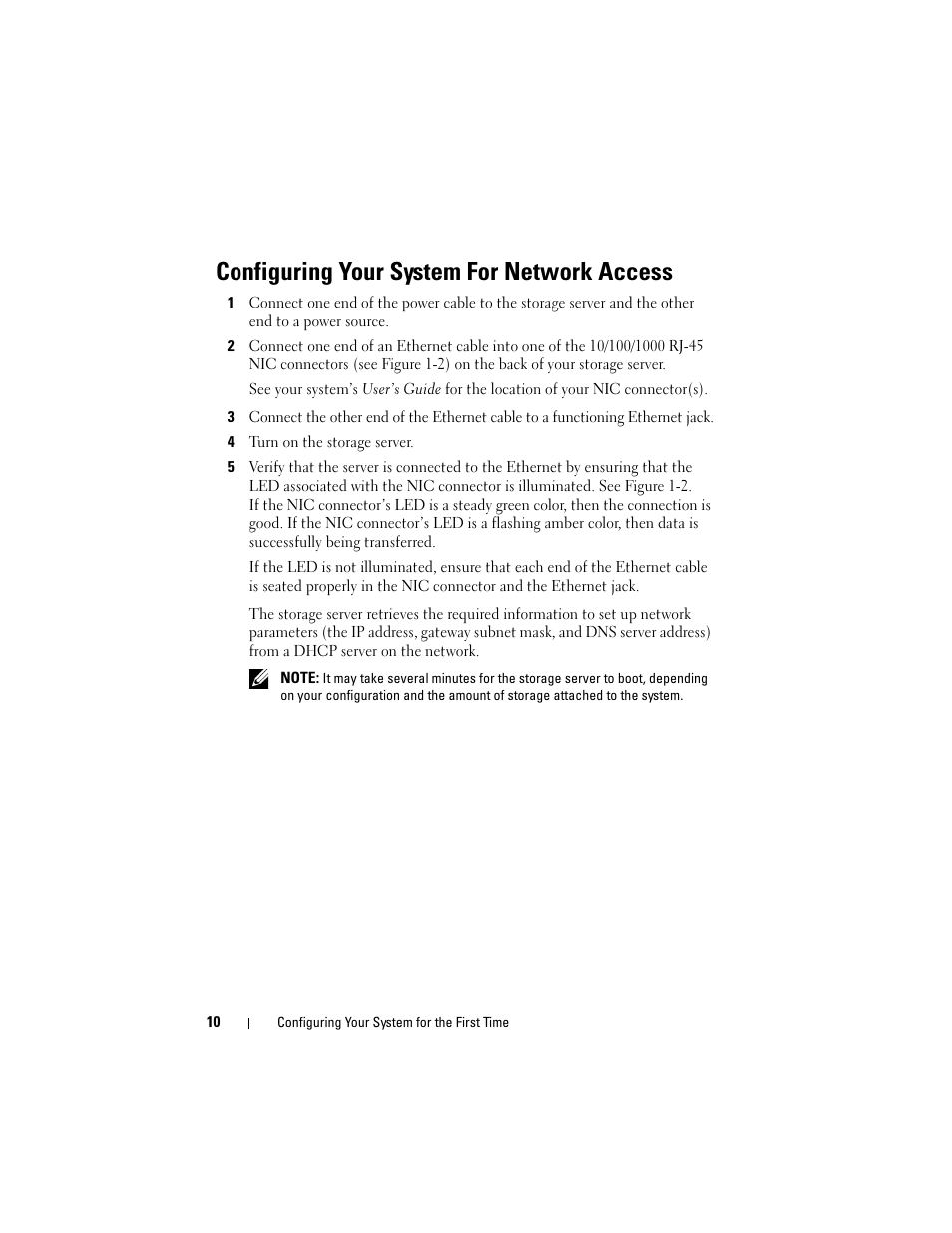 Configuring your system for network access | Dell PowerVault DP500 User Manual | Page 10 / 68