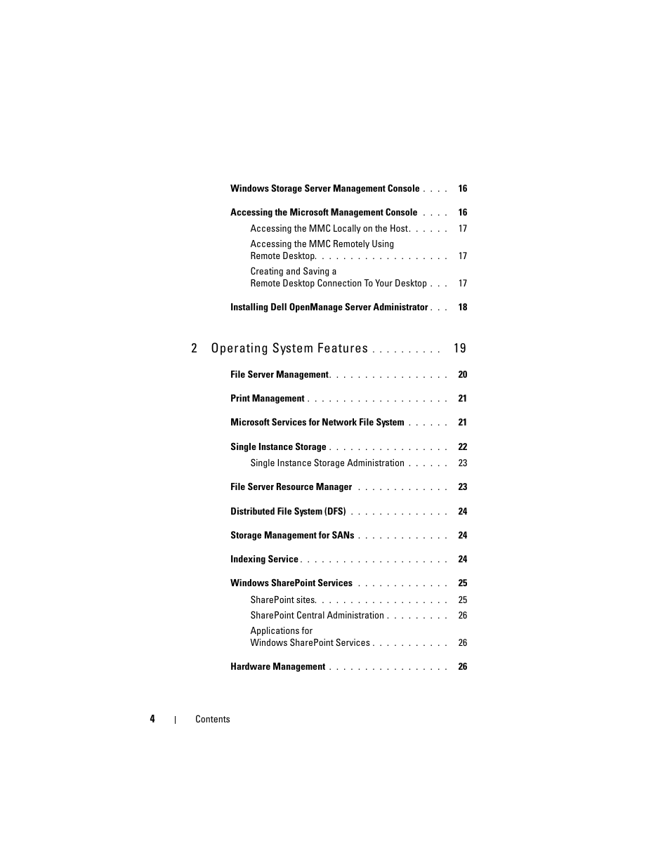 2operating system features | Dell PowerVault DP500 User Manual | Page 4 / 68