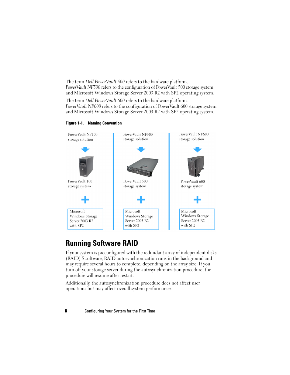 Running software raid | Dell PowerVault DP500 User Manual | Page 8 / 68